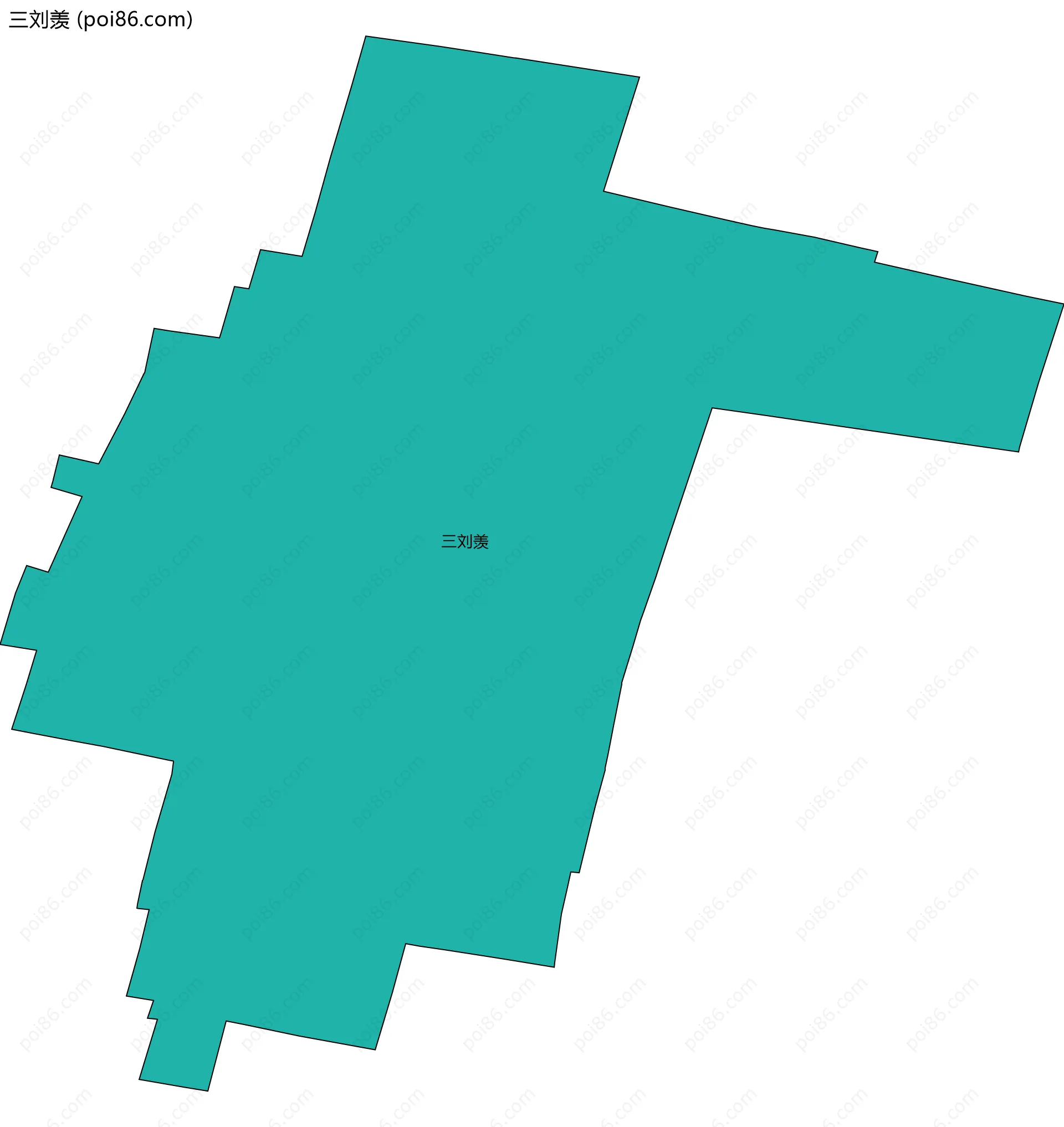 三刘羡边界地图