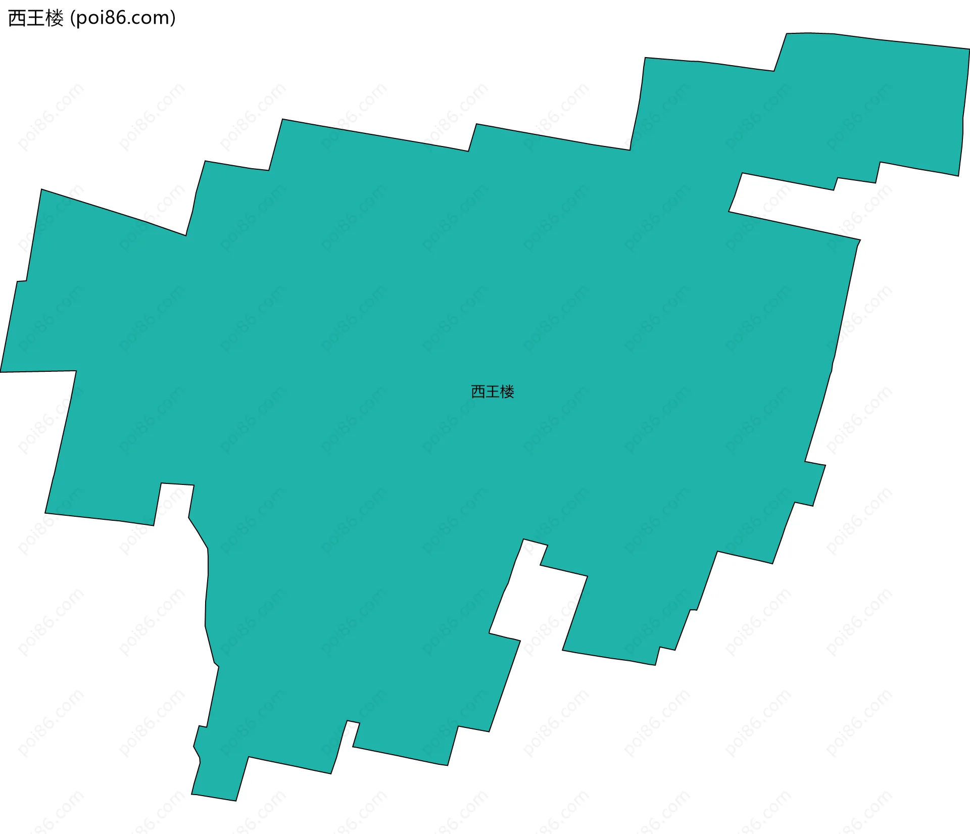 西王楼边界地图