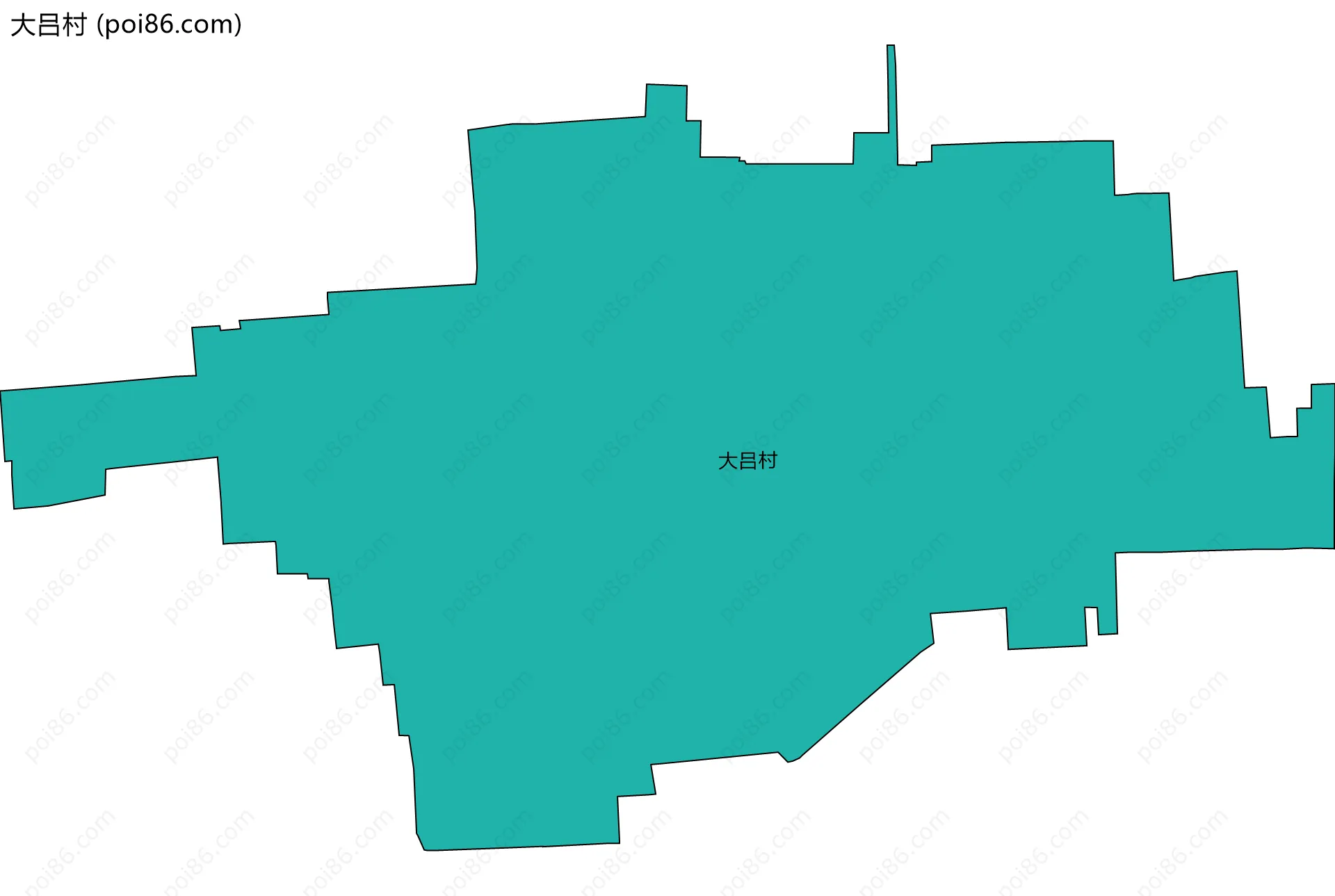 大吕村边界地图
