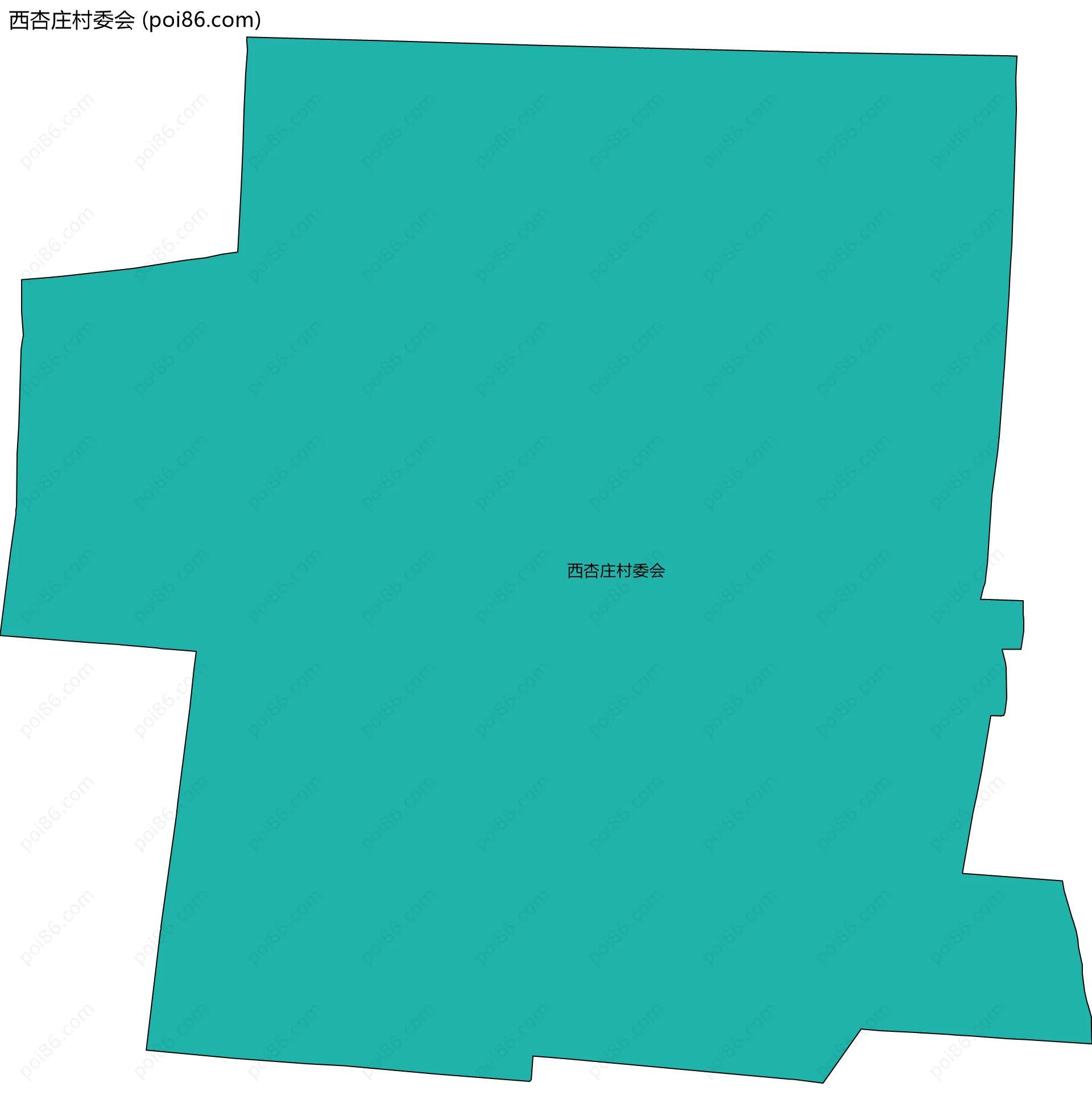 西杏庄村委会边界地图