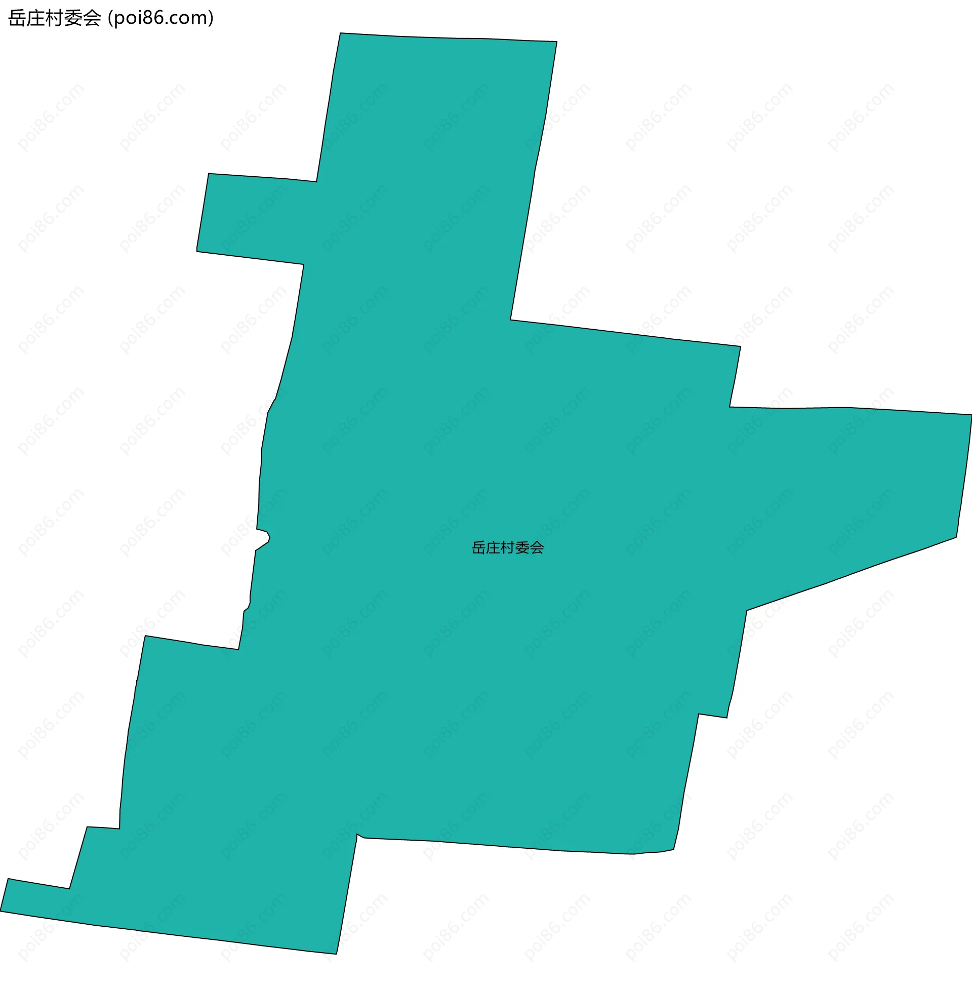 岳庄村委会边界地图