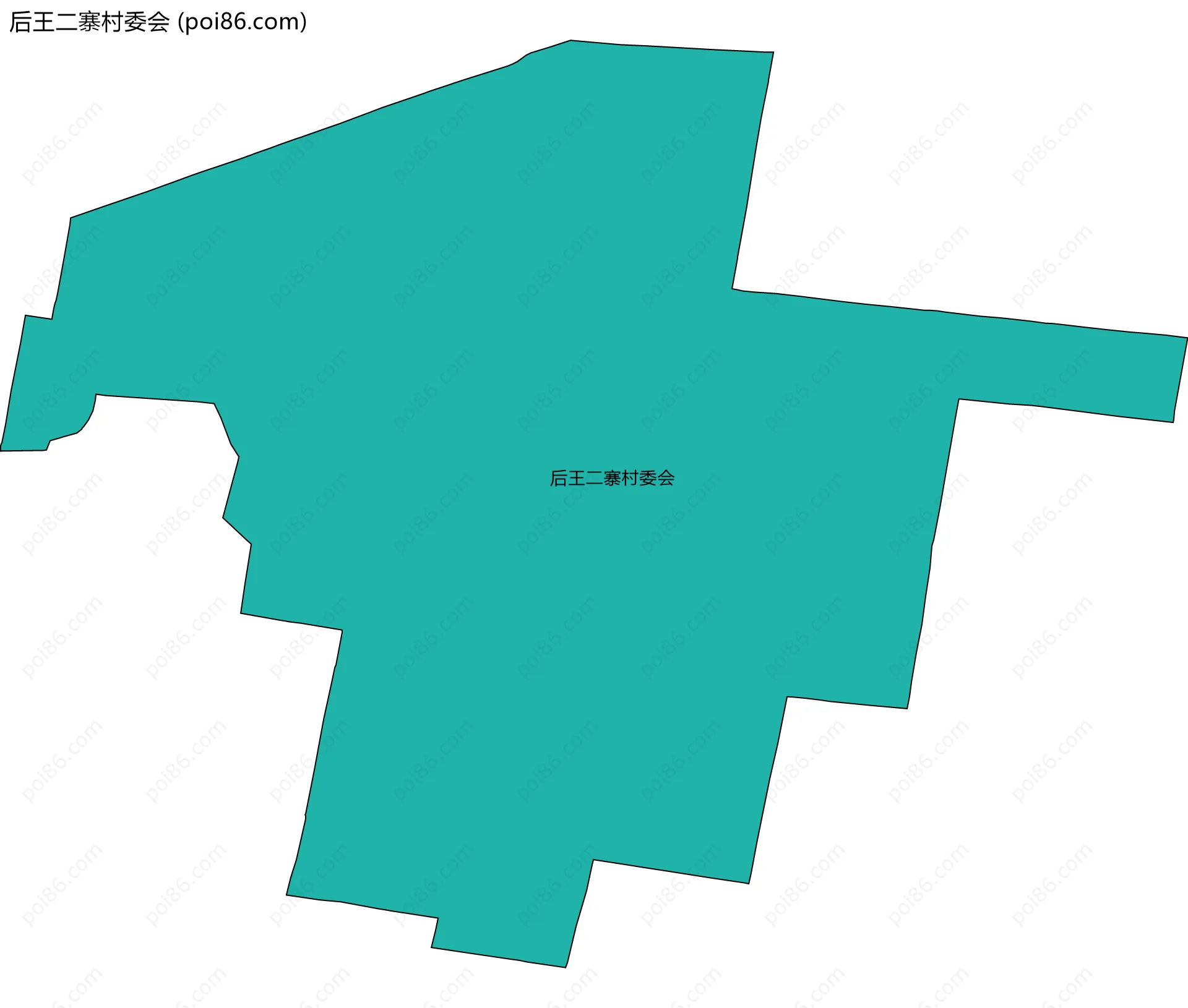 后王二寨村委会边界地图