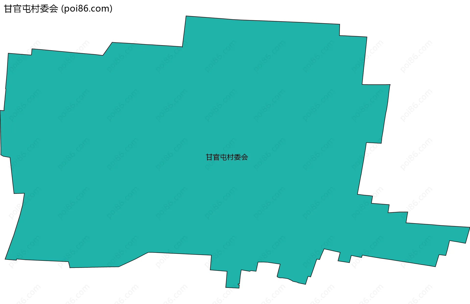 甘官屯村委会边界地图