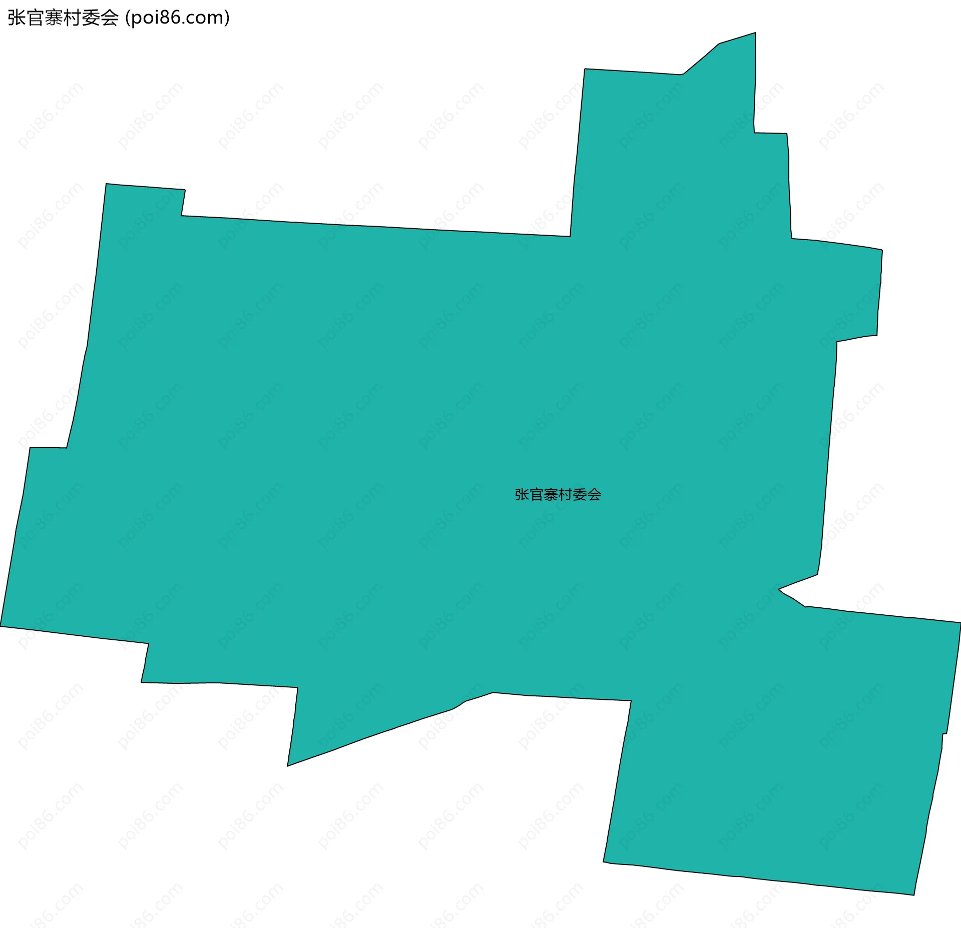 张官寨村委会边界地图