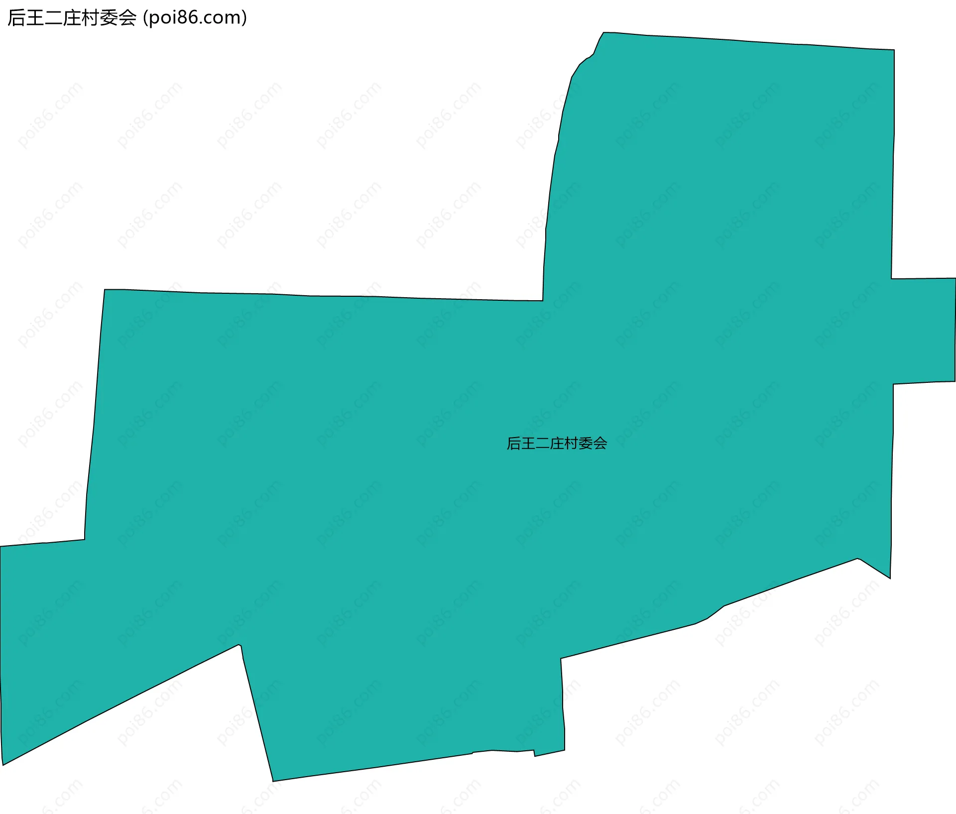 后王二庄村委会边界地图
