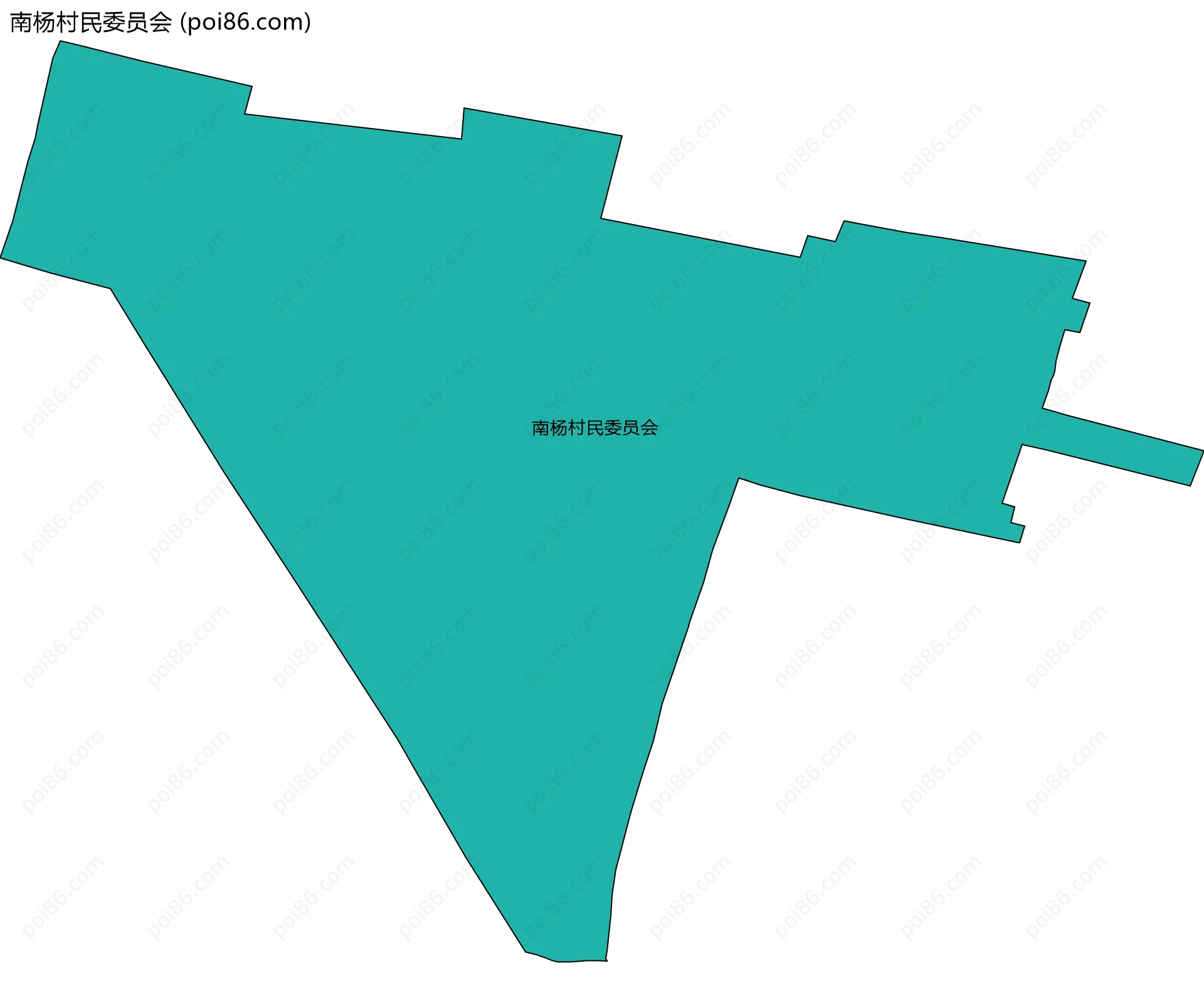 南杨村民委员会边界地图