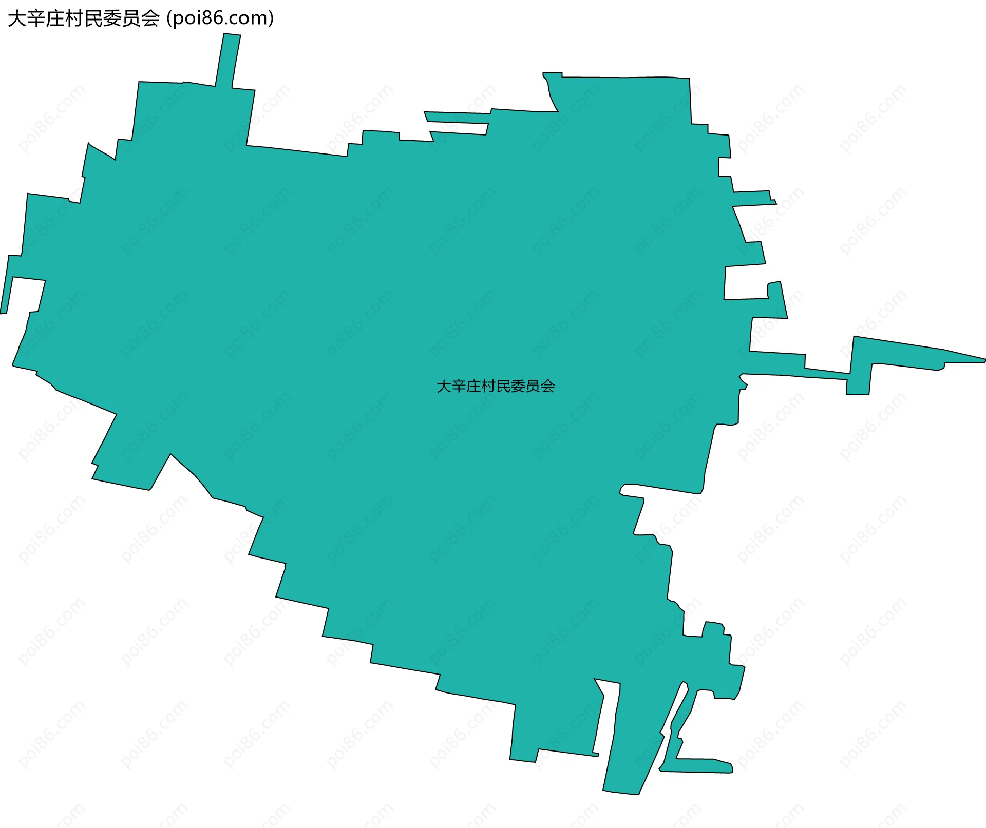 大辛庄村民委员会边界地图