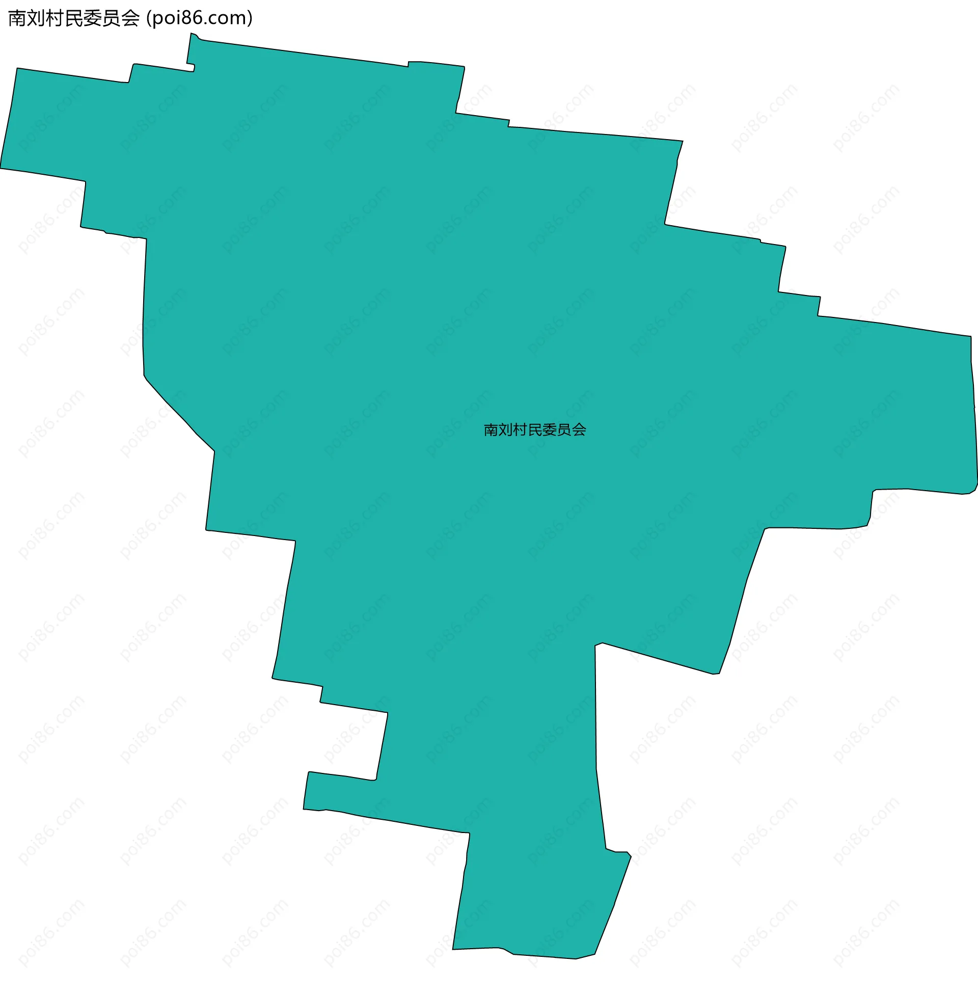 南刘村民委员会边界地图