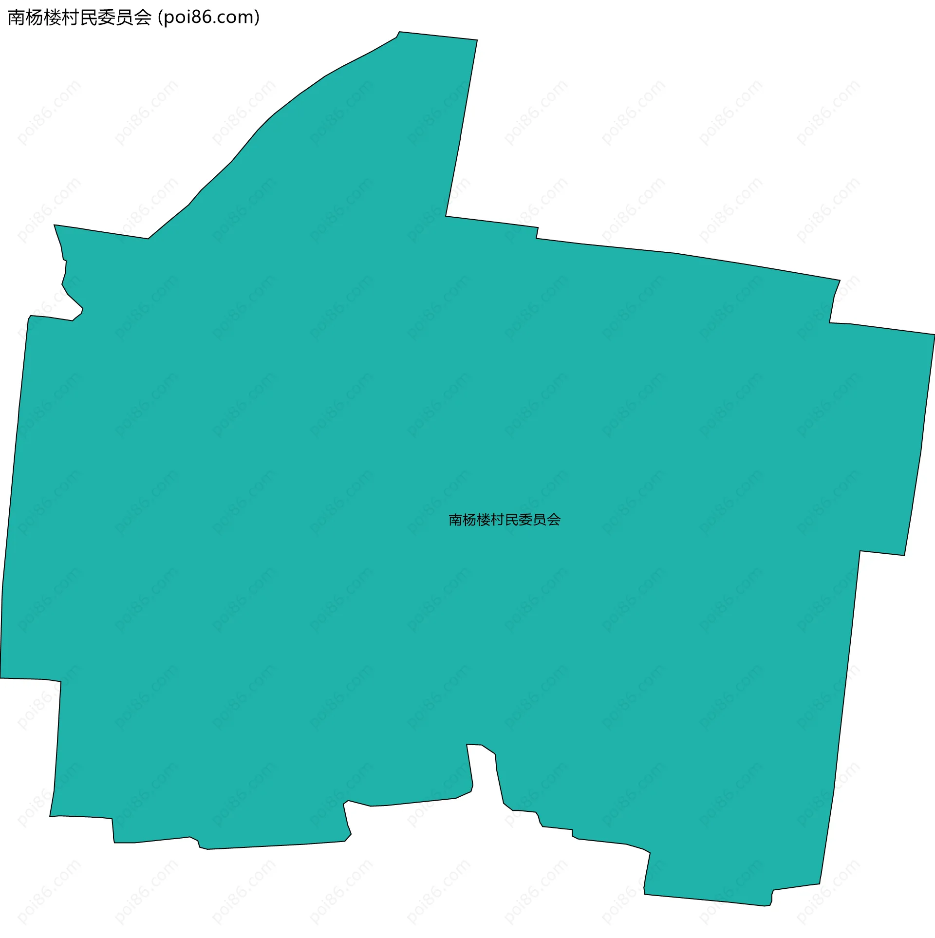 南杨楼村民委员会边界地图