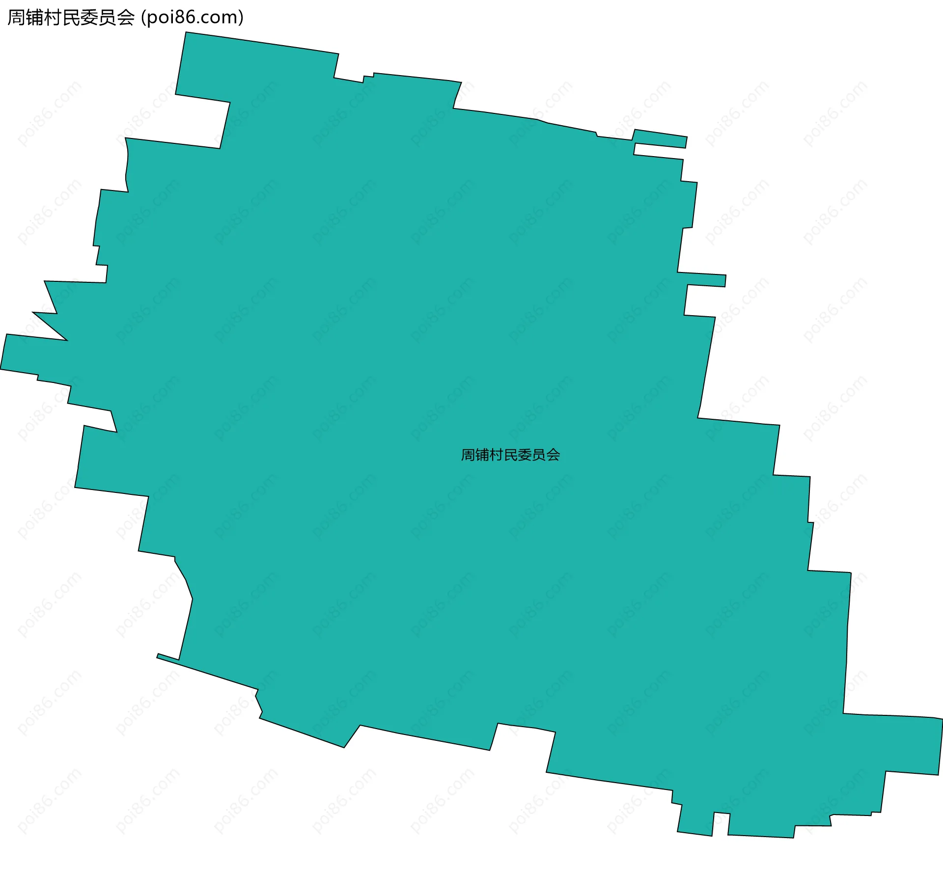 周铺村民委员会边界地图