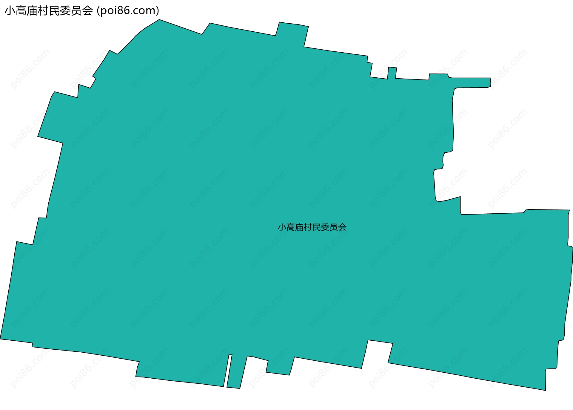 小高庙村民委员会边界地图