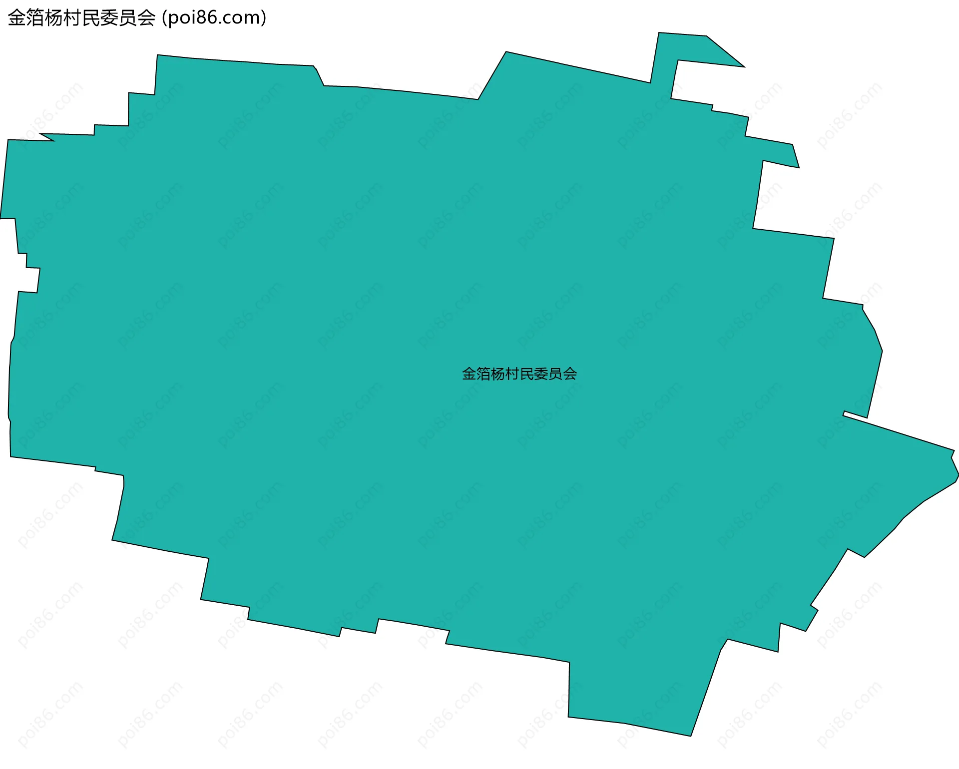 金箔杨村民委员会边界地图