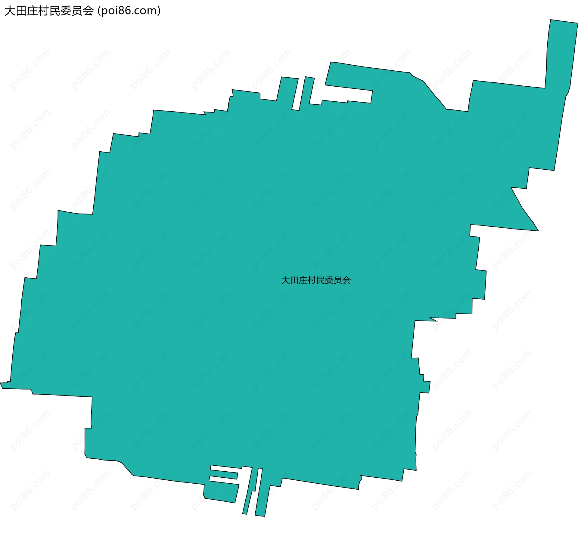 大田庄村民委员会边界地图