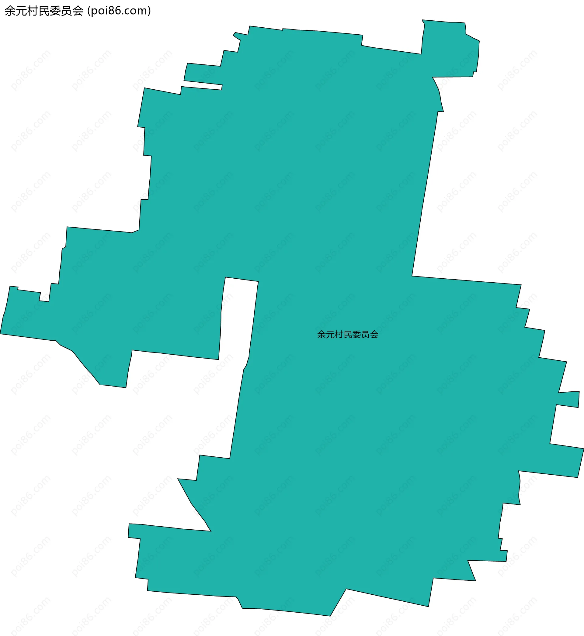 余元村民委员会边界地图