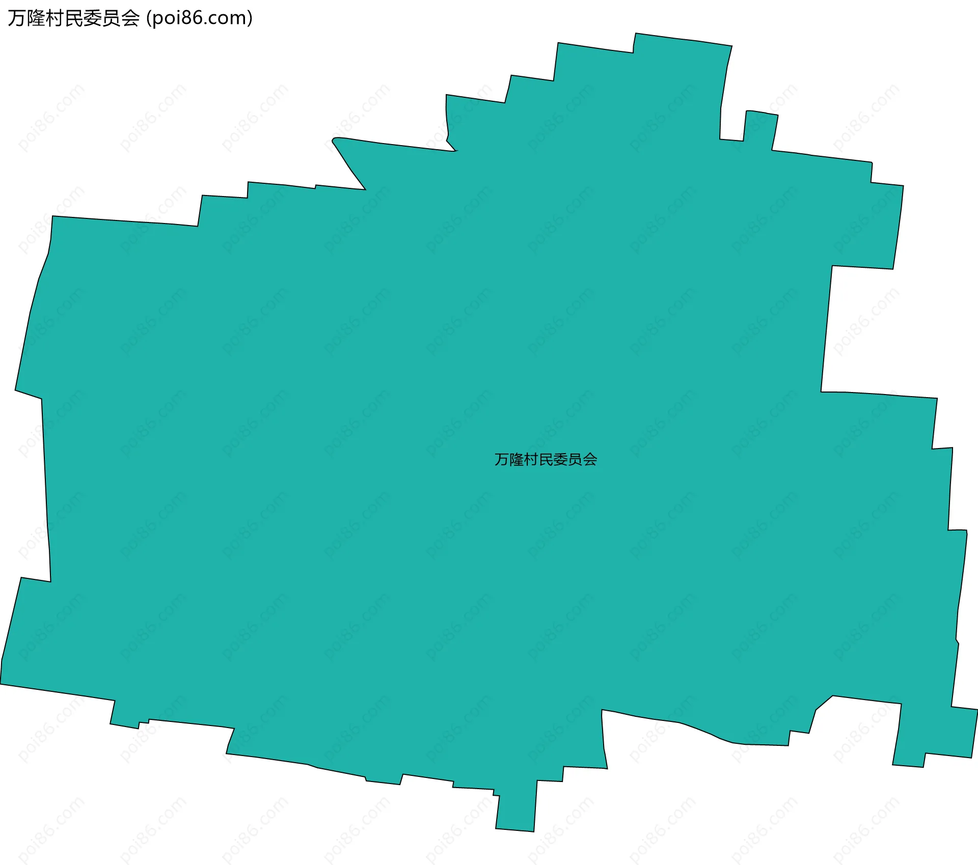 万隆村民委员会边界地图