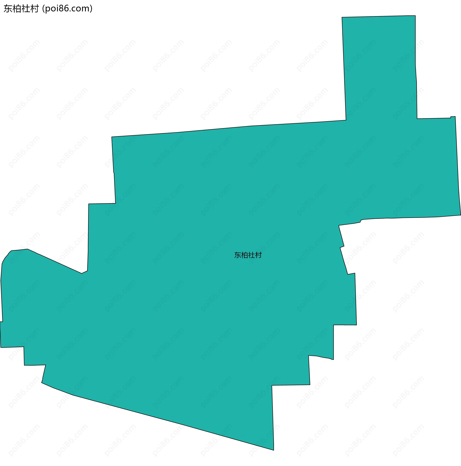 东柏社村边界地图
