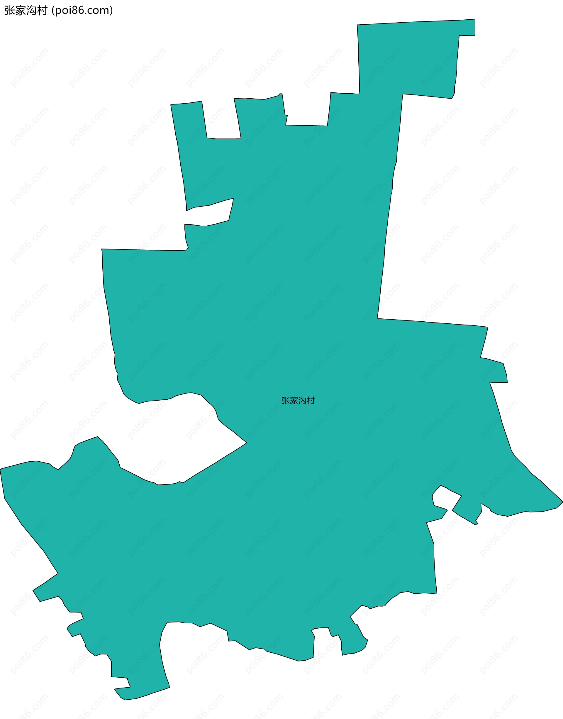 张家沟村边界地图