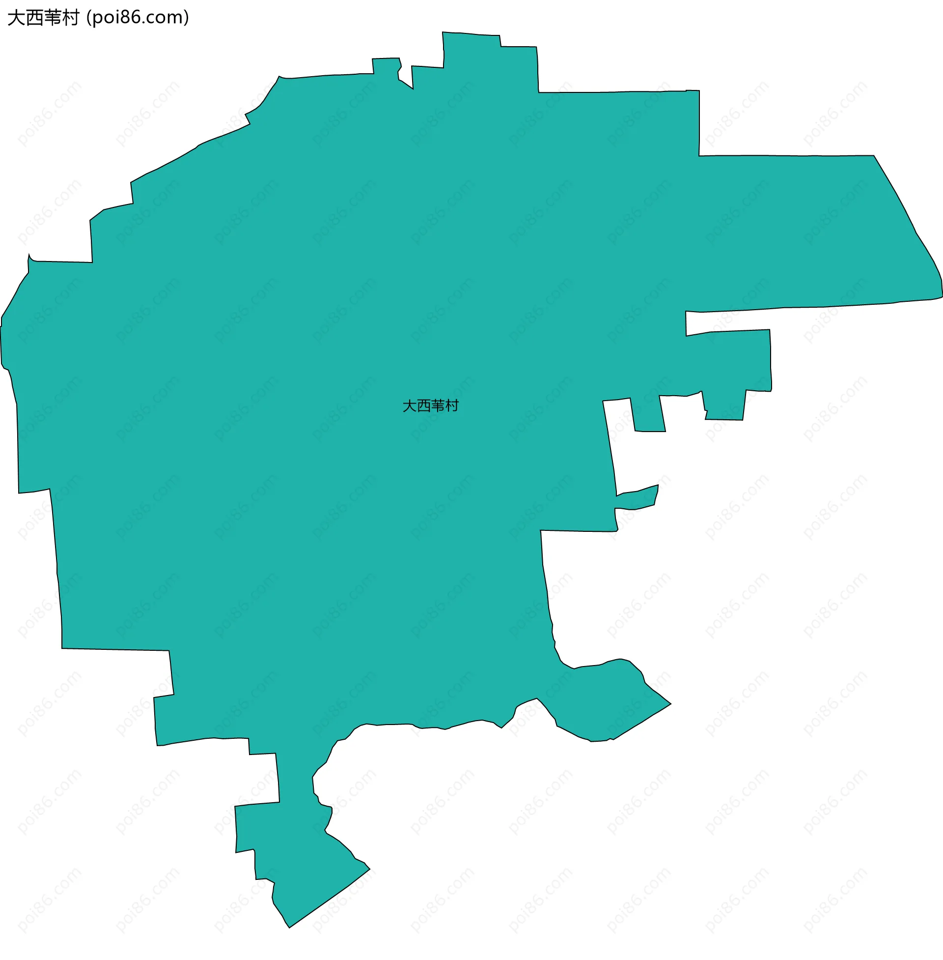 大西苇村边界地图