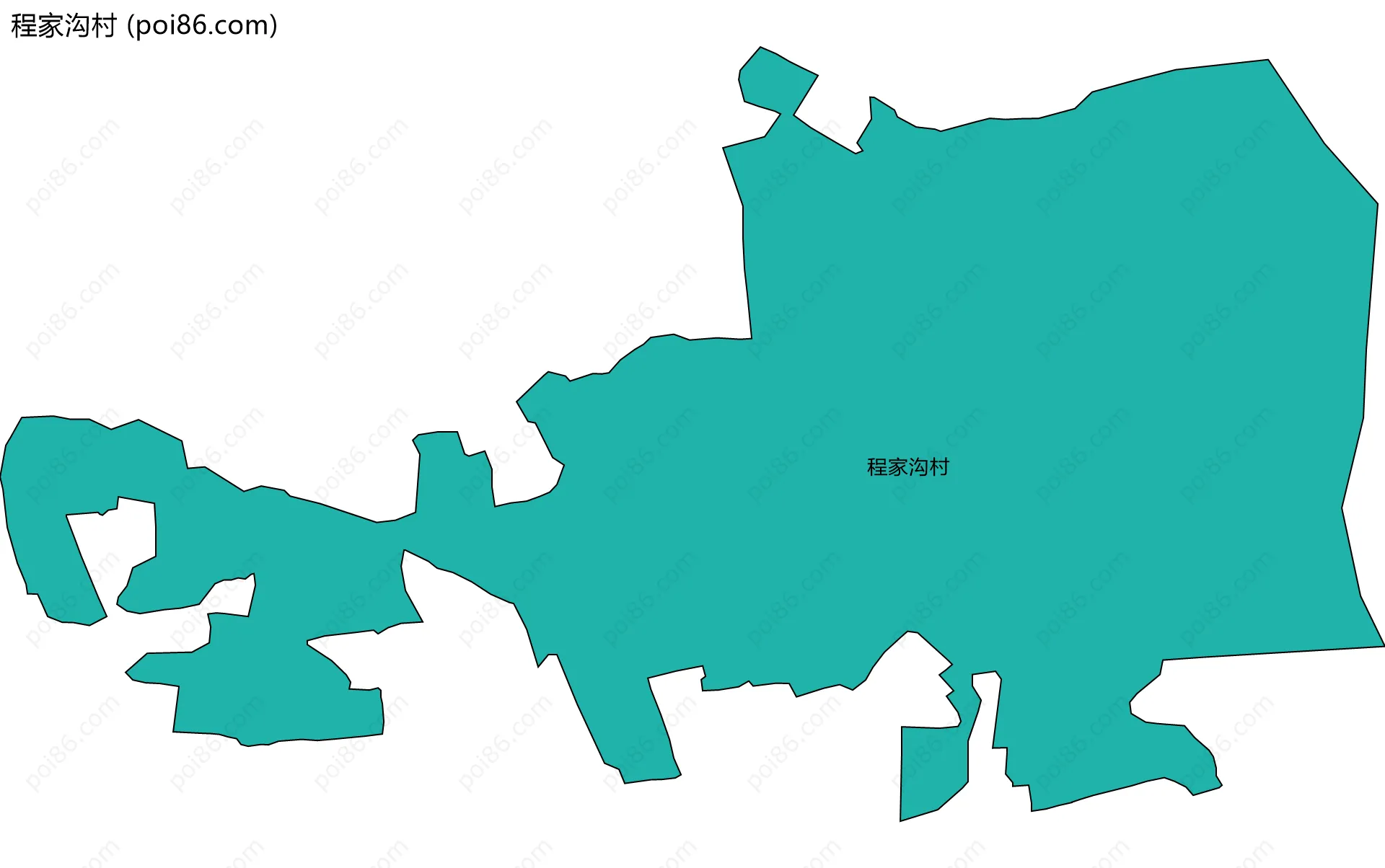 程家沟村边界地图