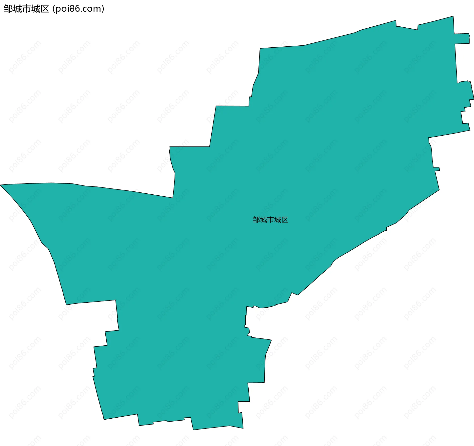 邹城市城区边界地图