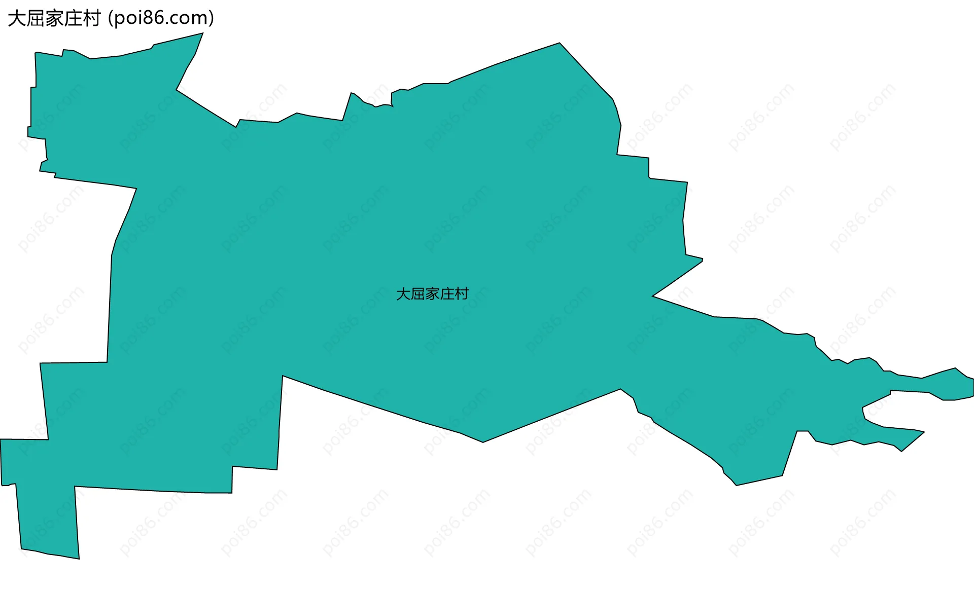 大屈家庄村边界地图
