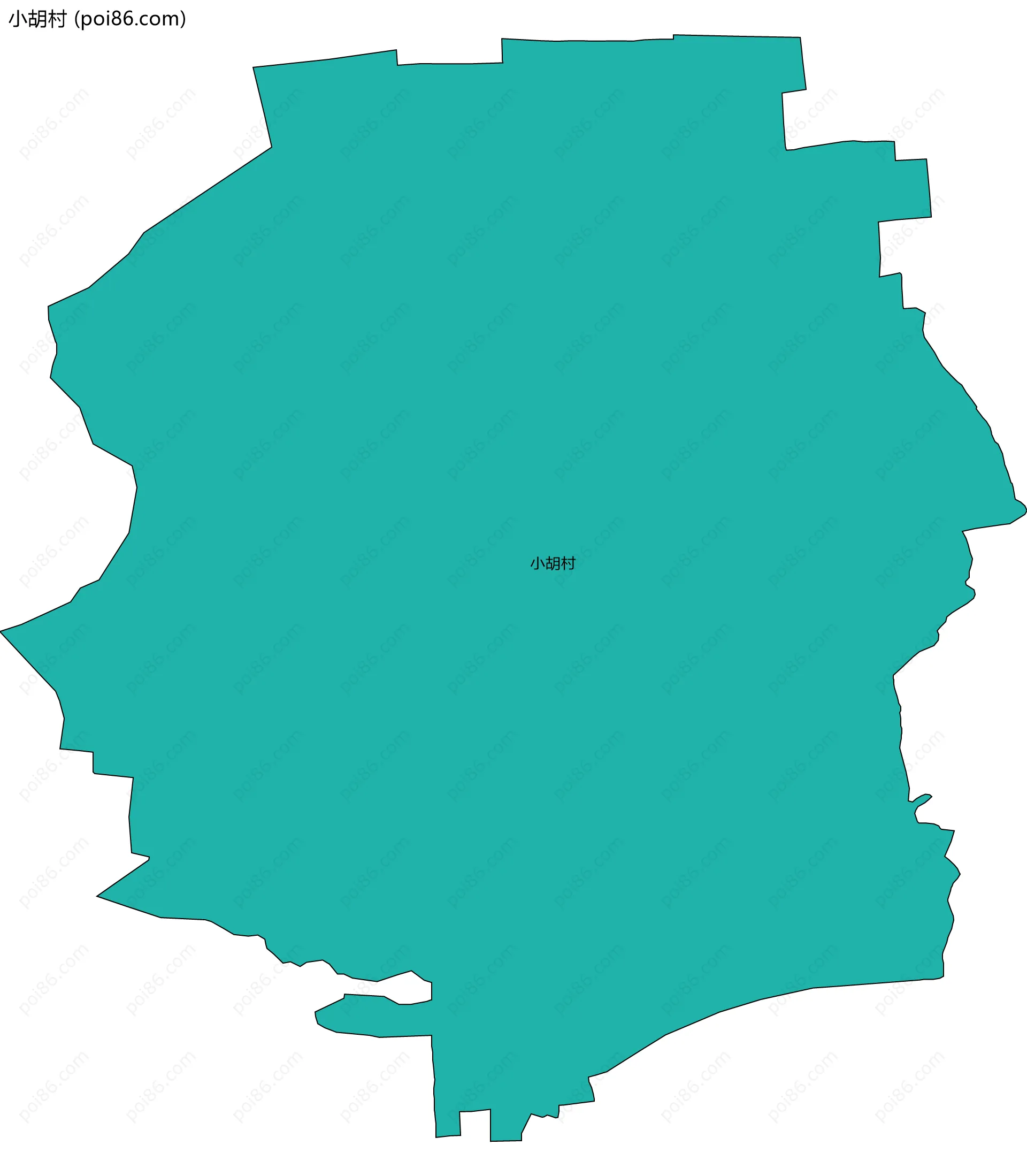 小胡村边界地图