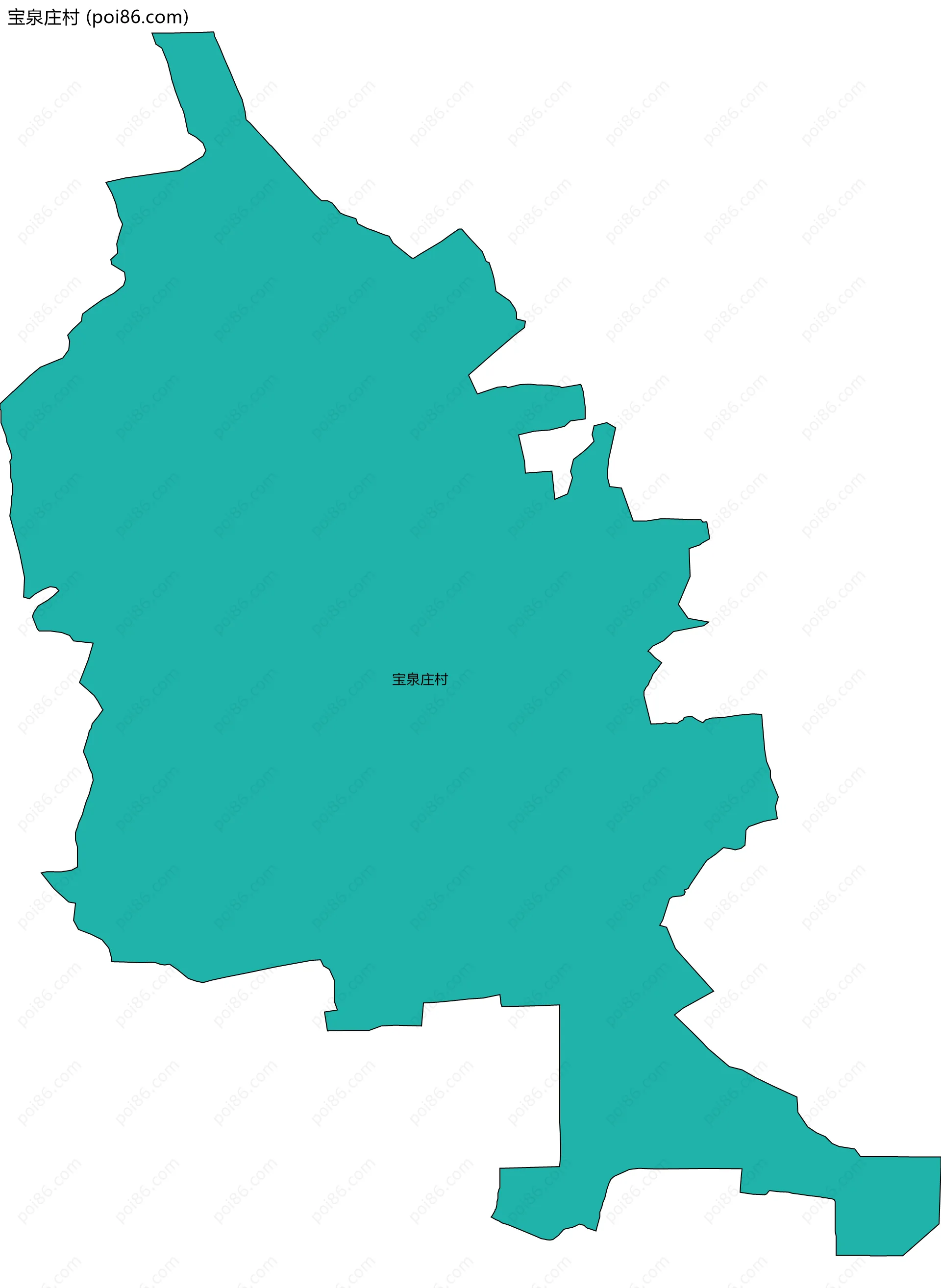 宝泉庄村边界地图