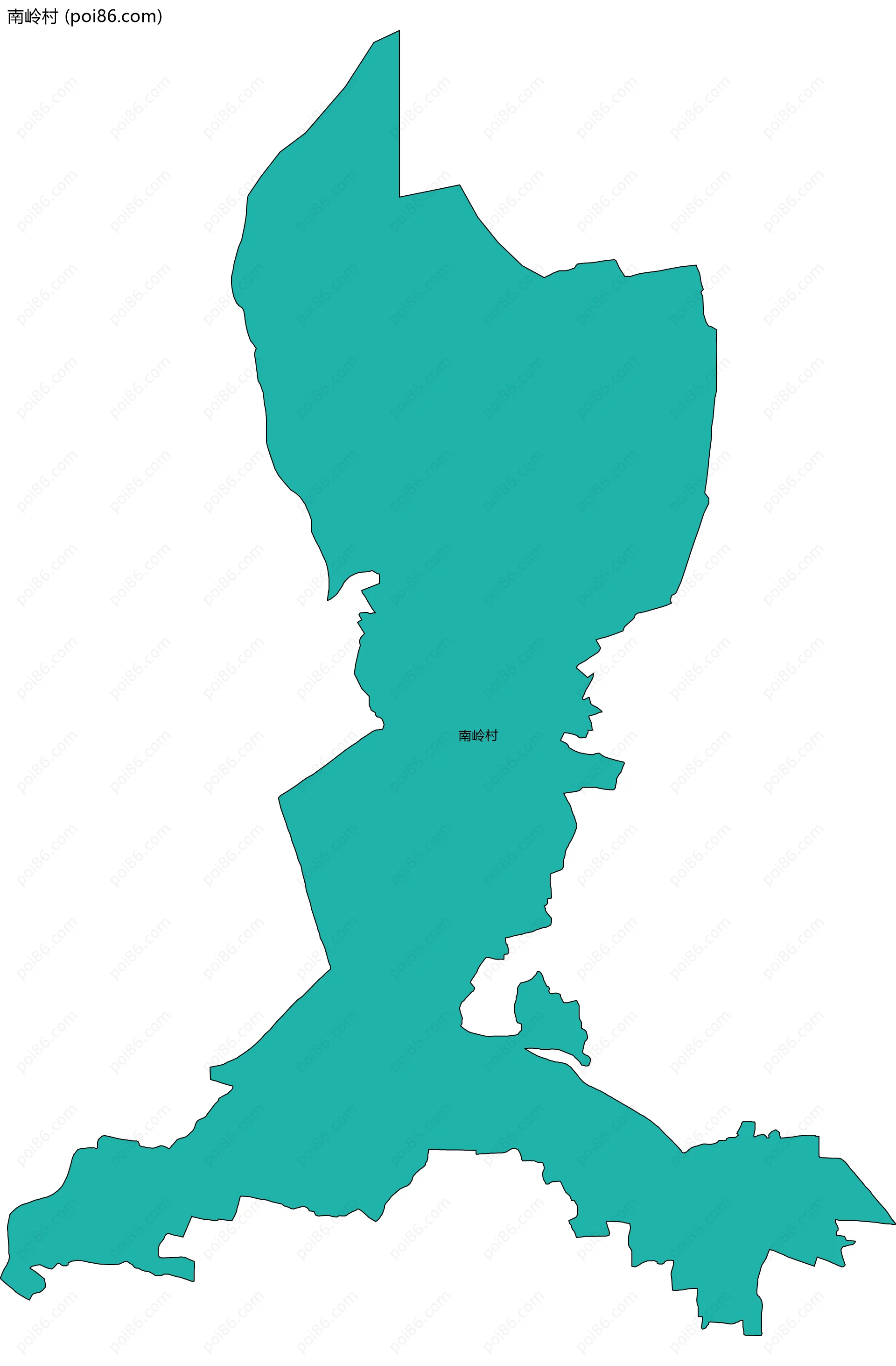 南岭村边界地图