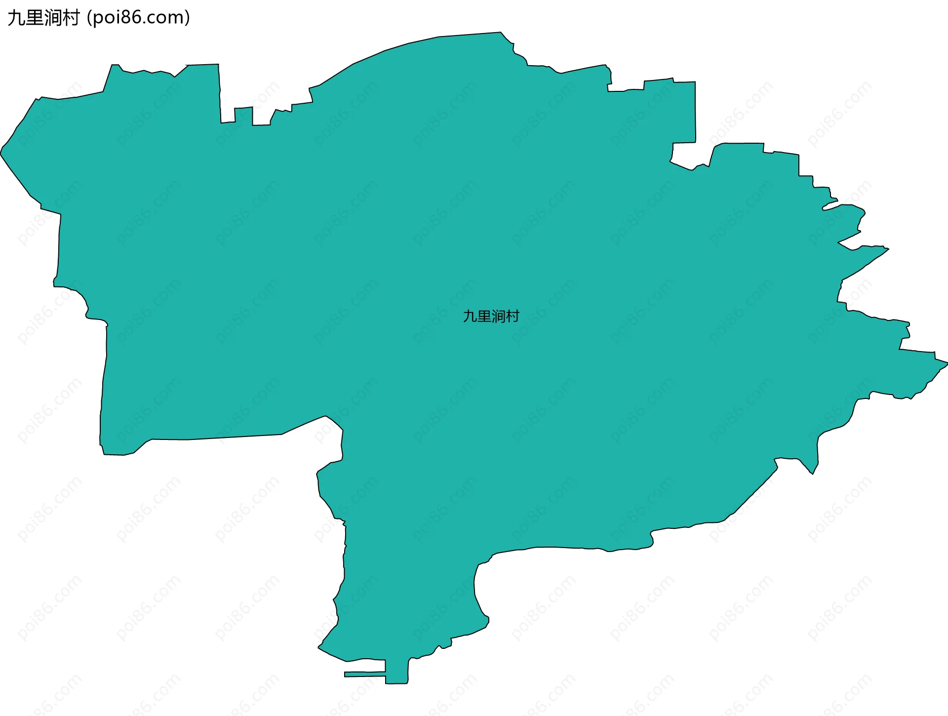 九里涧村边界地图