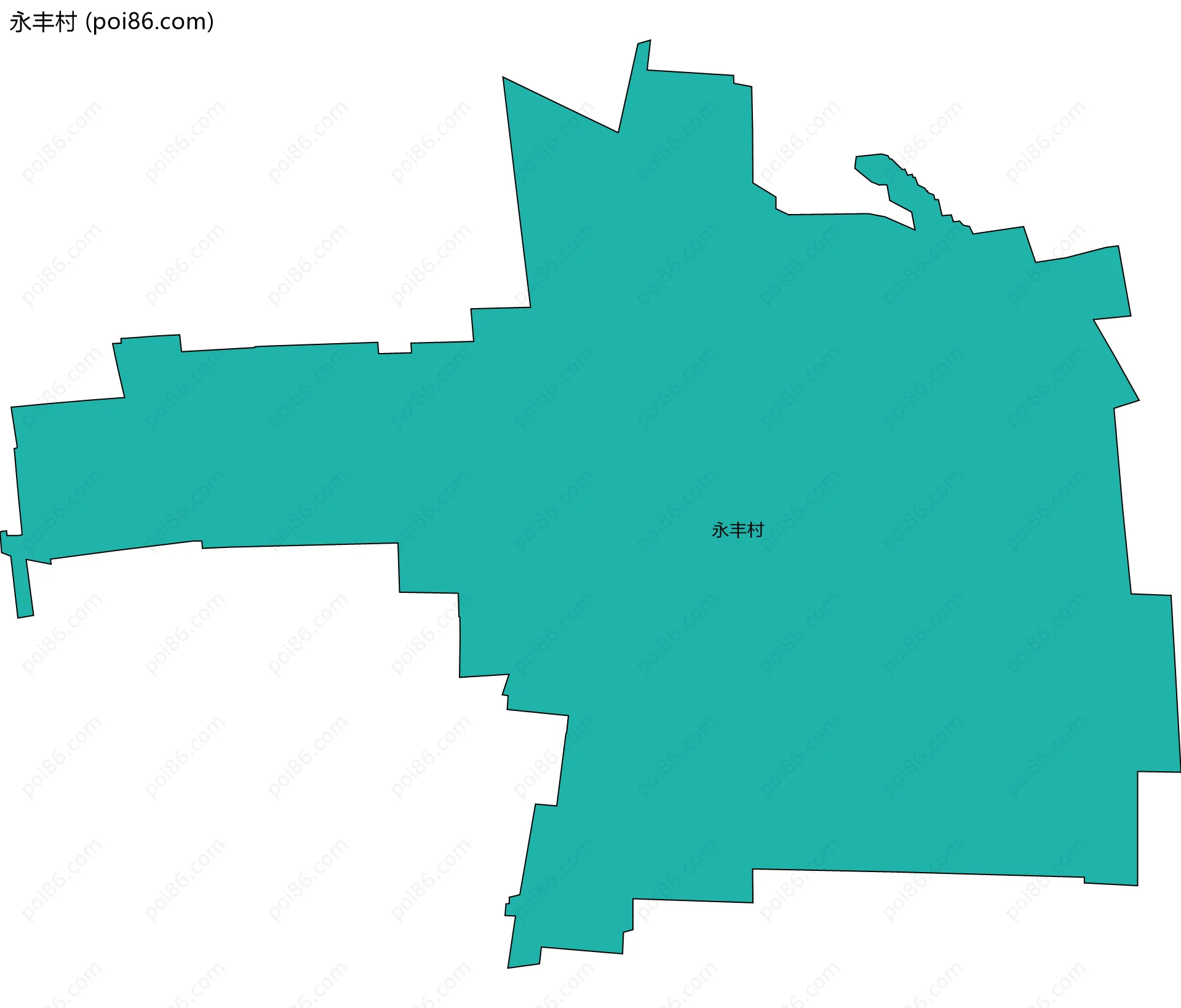 永丰村边界地图