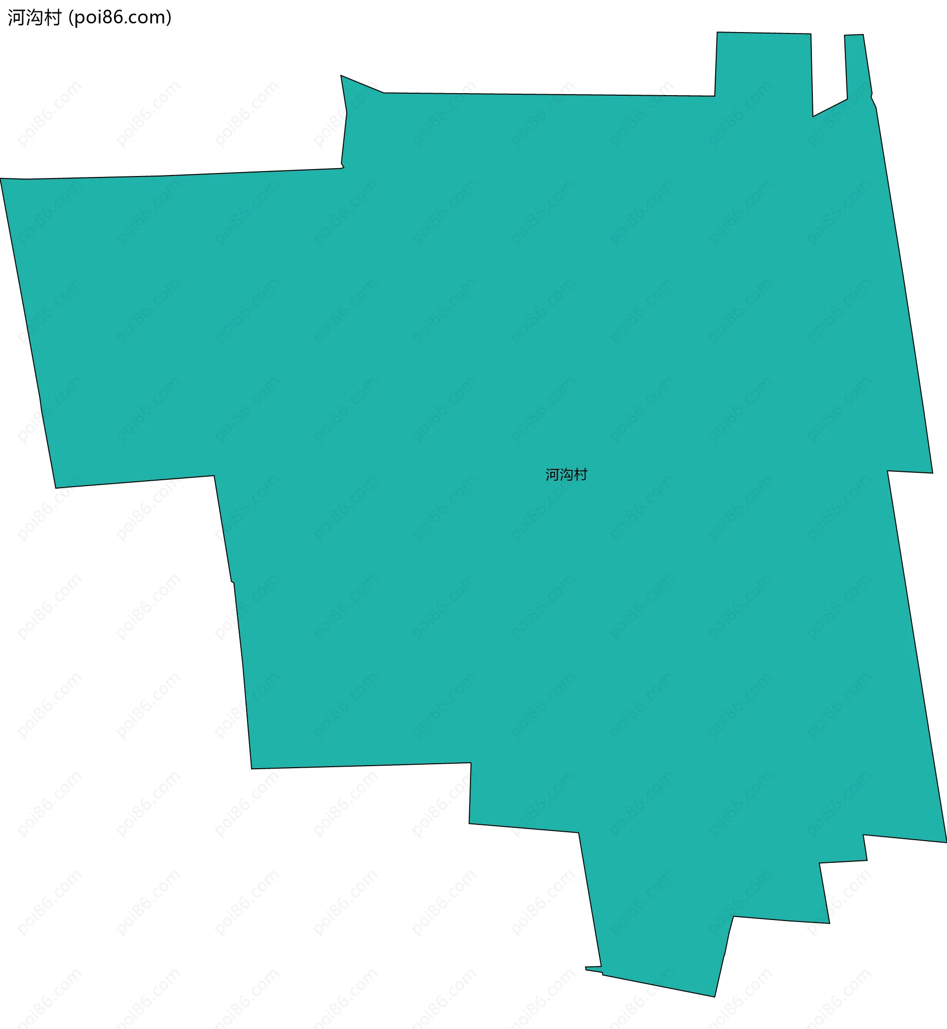 河沟村边界地图