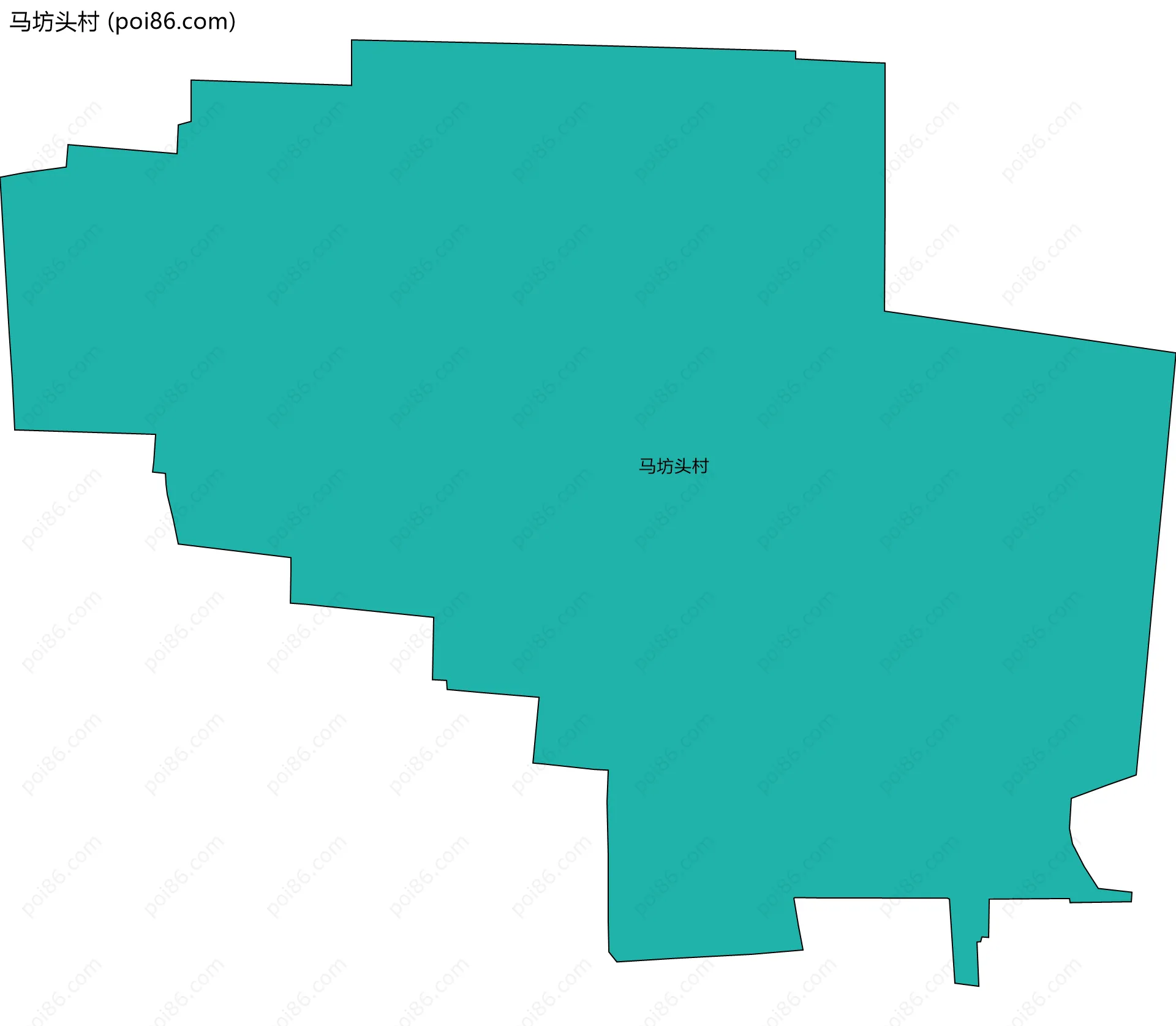 马坊头村边界地图
