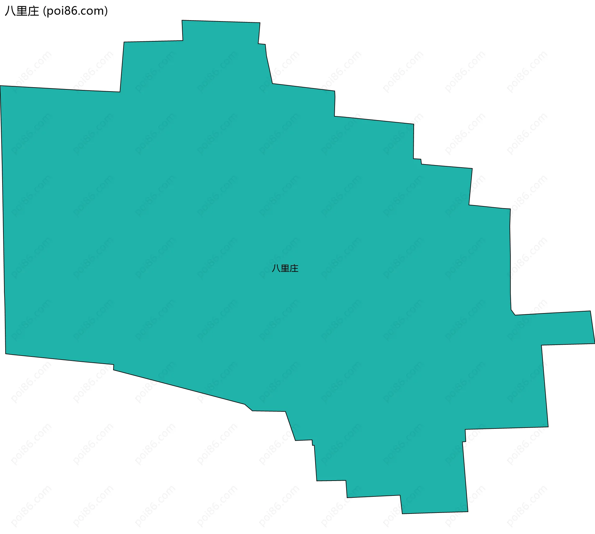 八里庄边界地图
