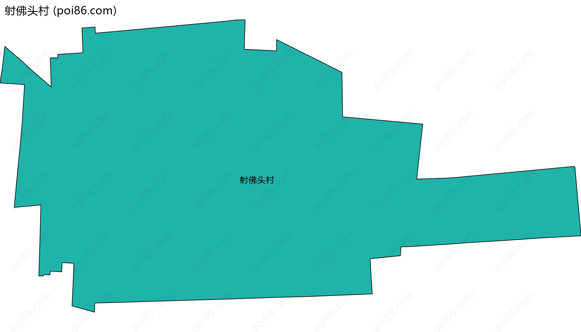 射佛头村边界地图