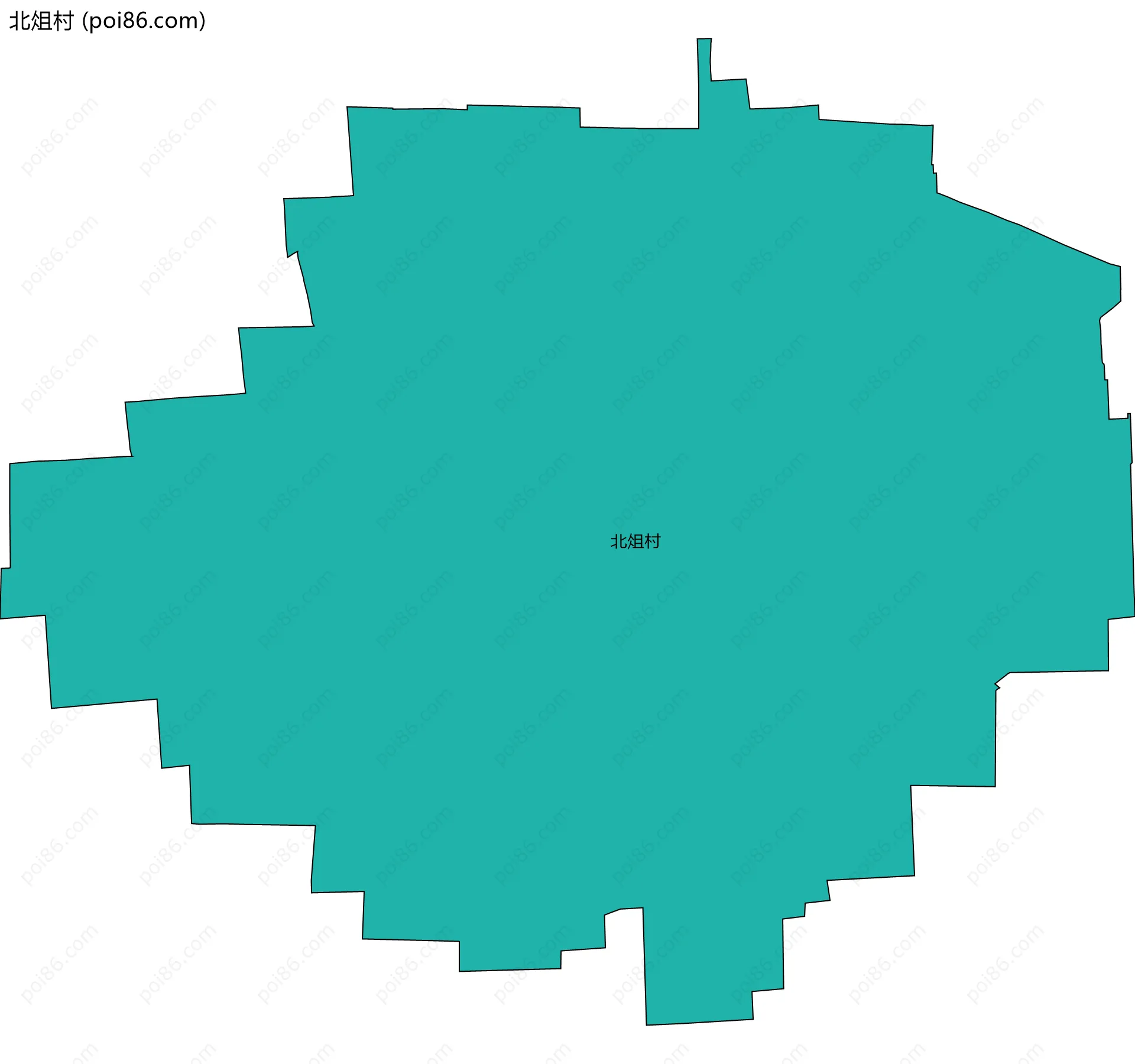 北俎村边界地图