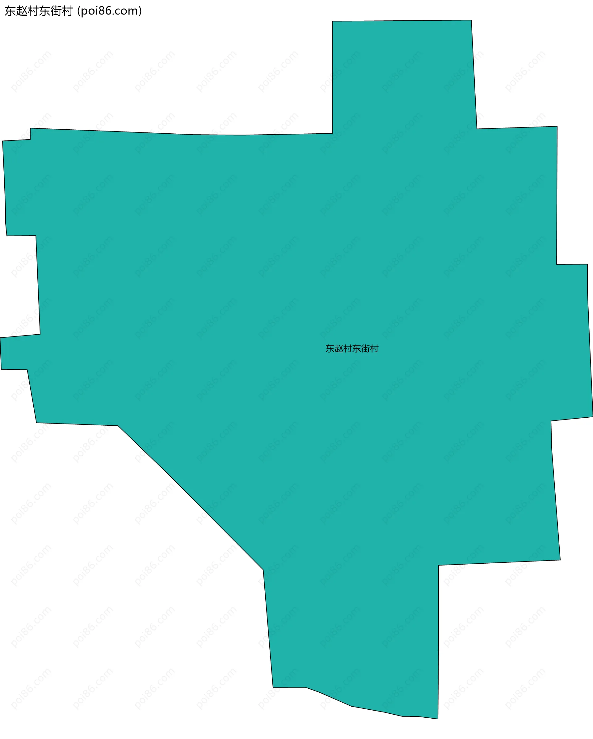 东赵村东街村边界地图