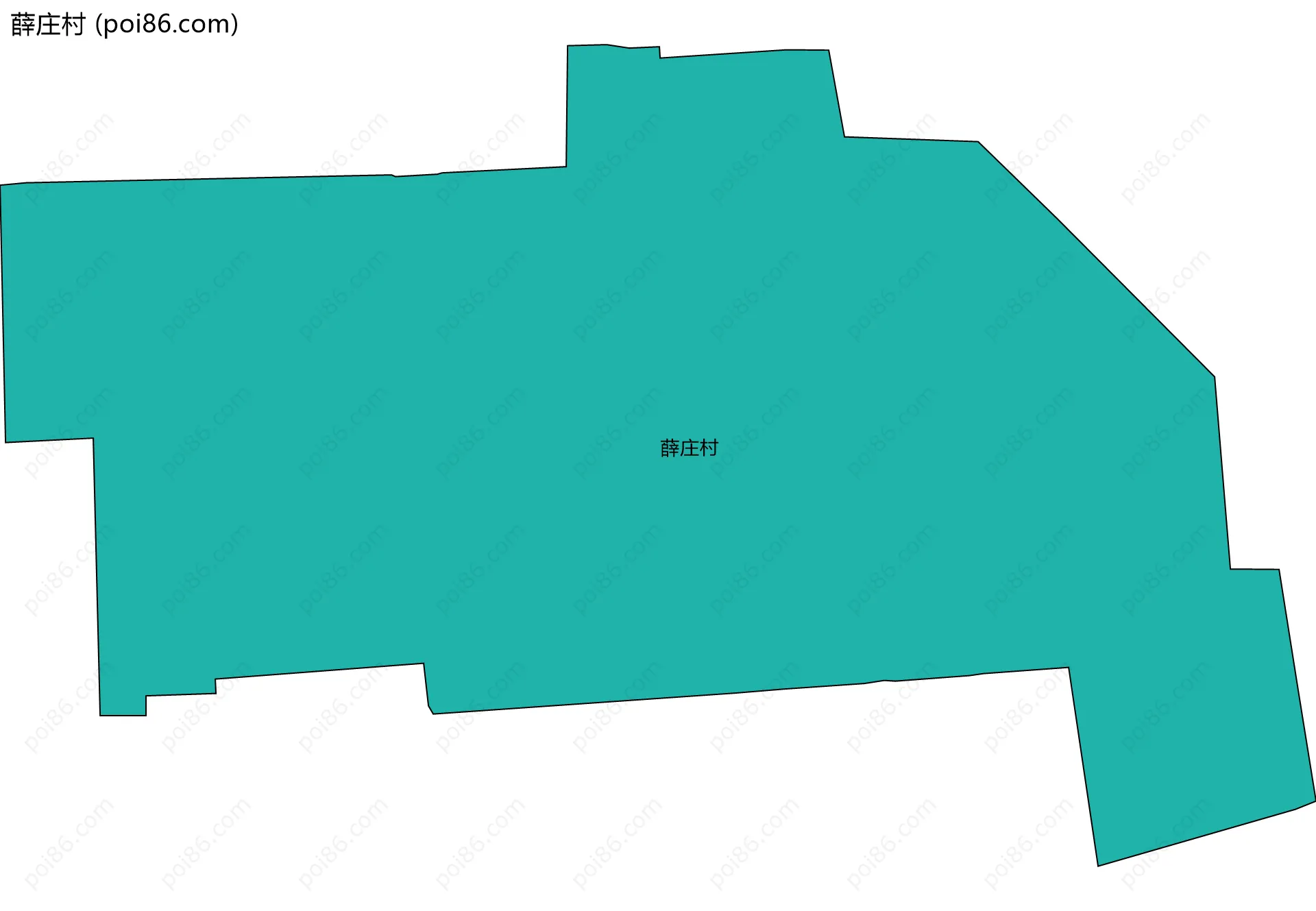 薛庄村边界地图