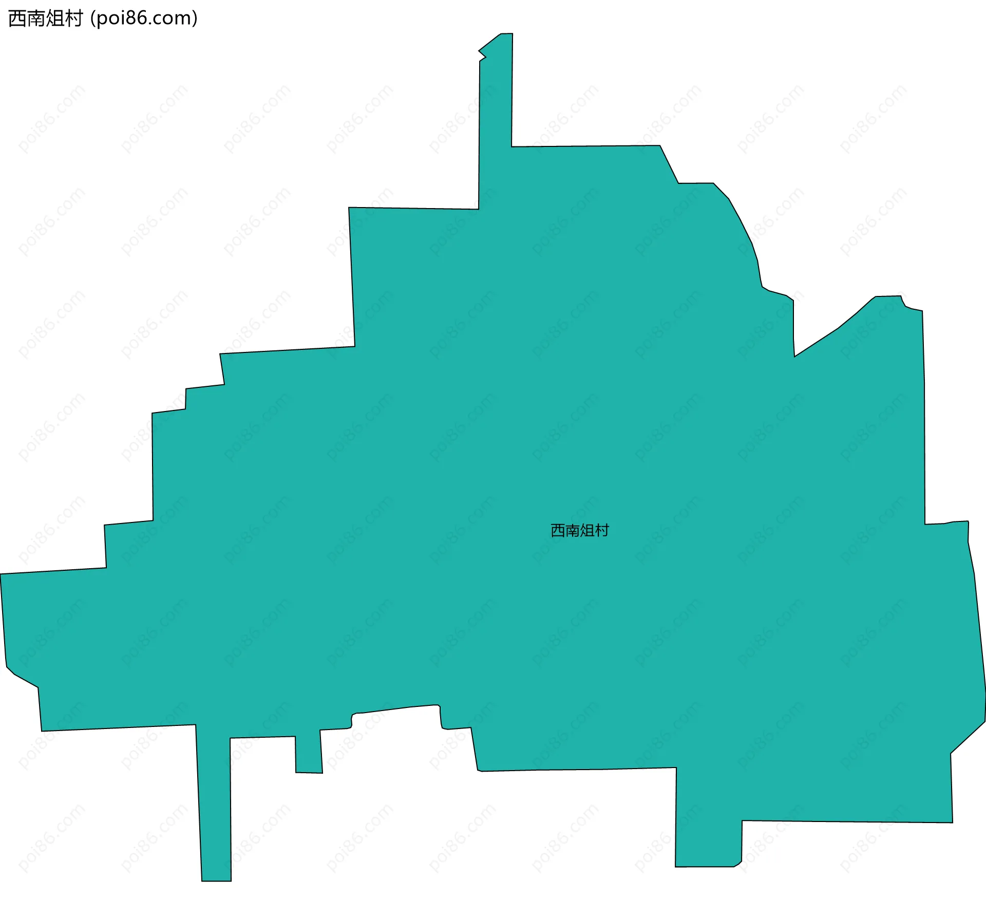 西南俎村边界地图
