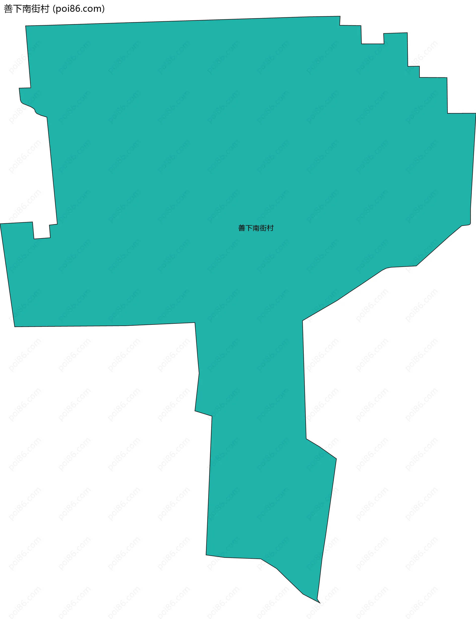 善下南街村边界地图