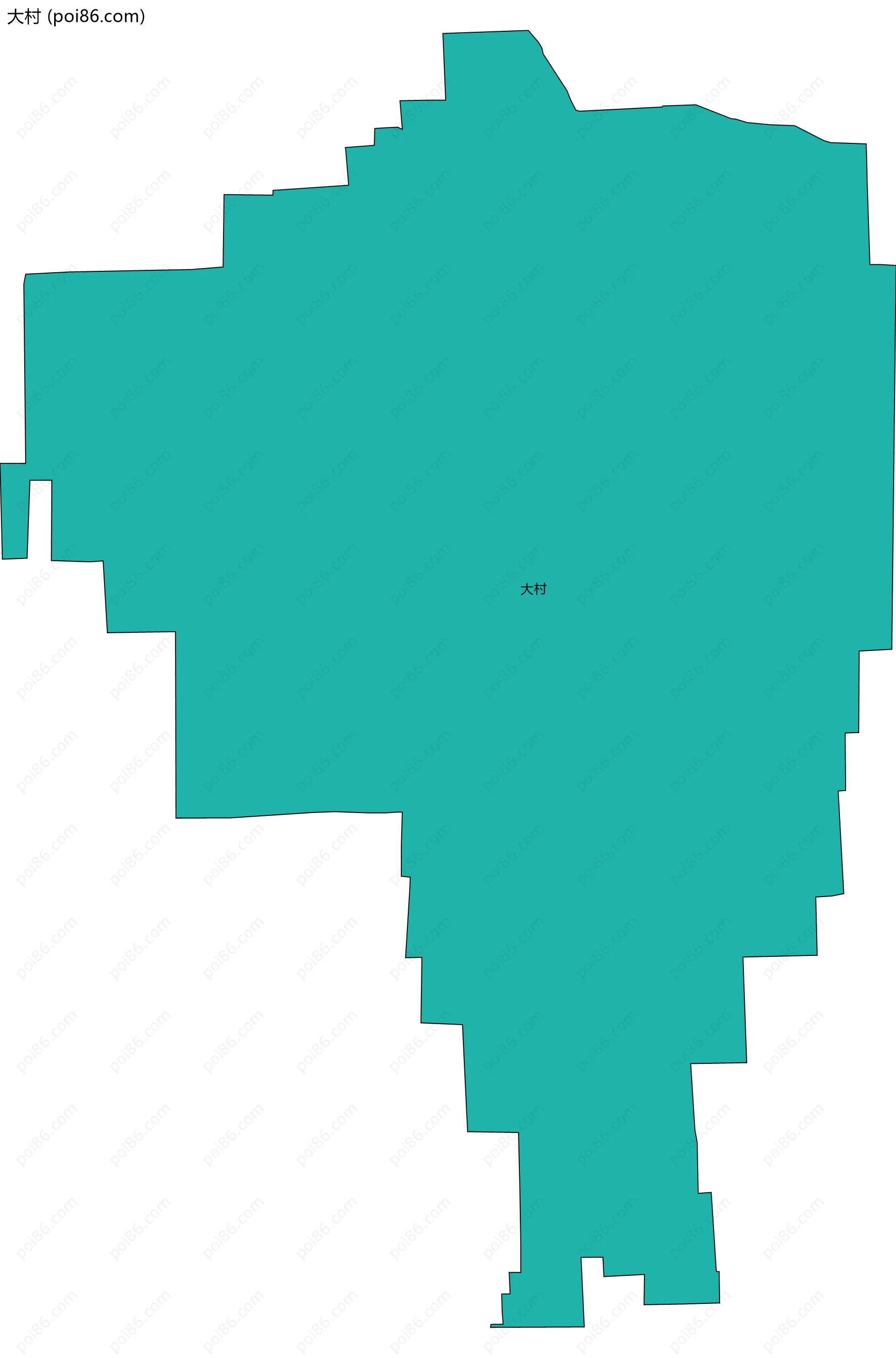大村边界地图