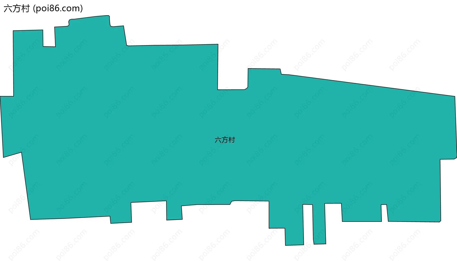 六方村边界地图
