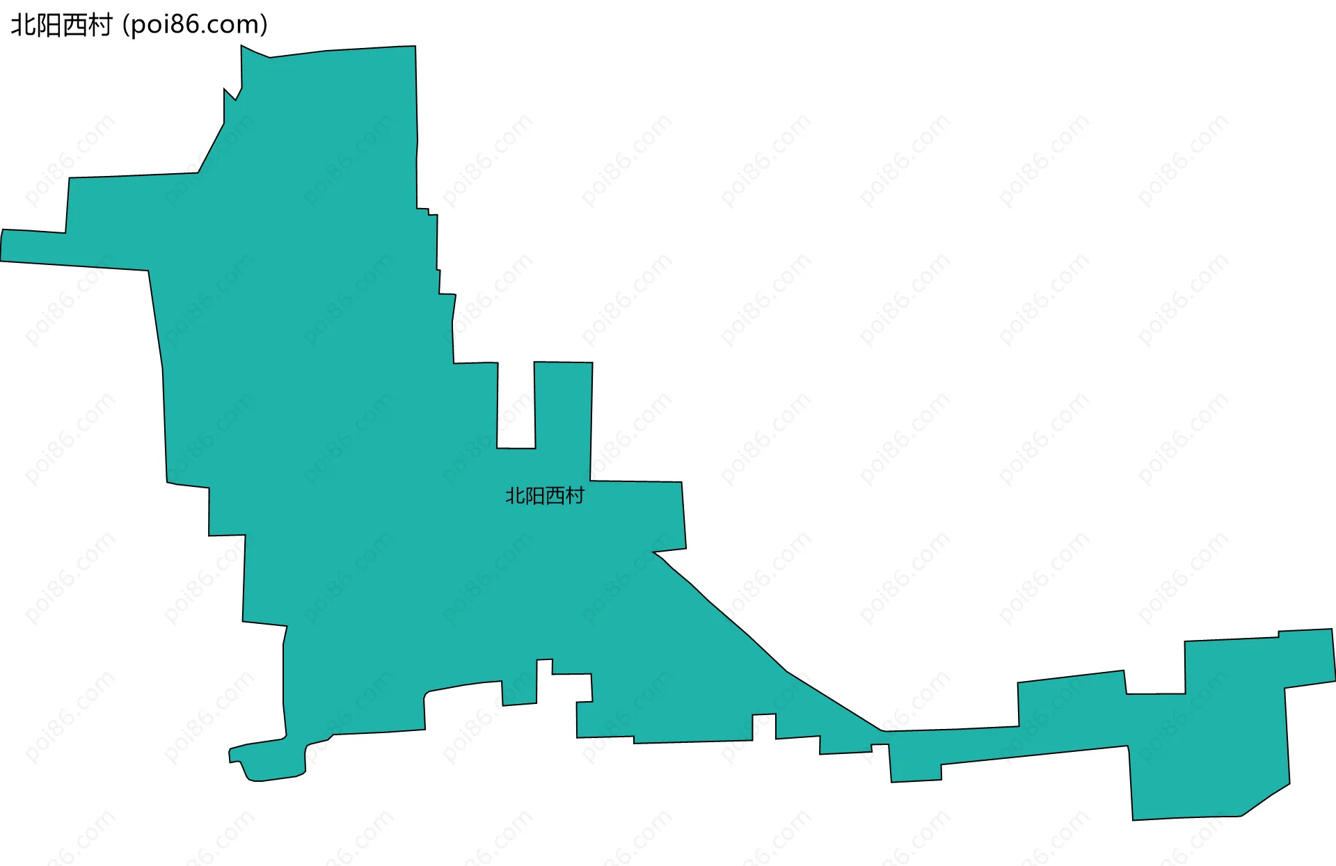 北阳西村边界地图