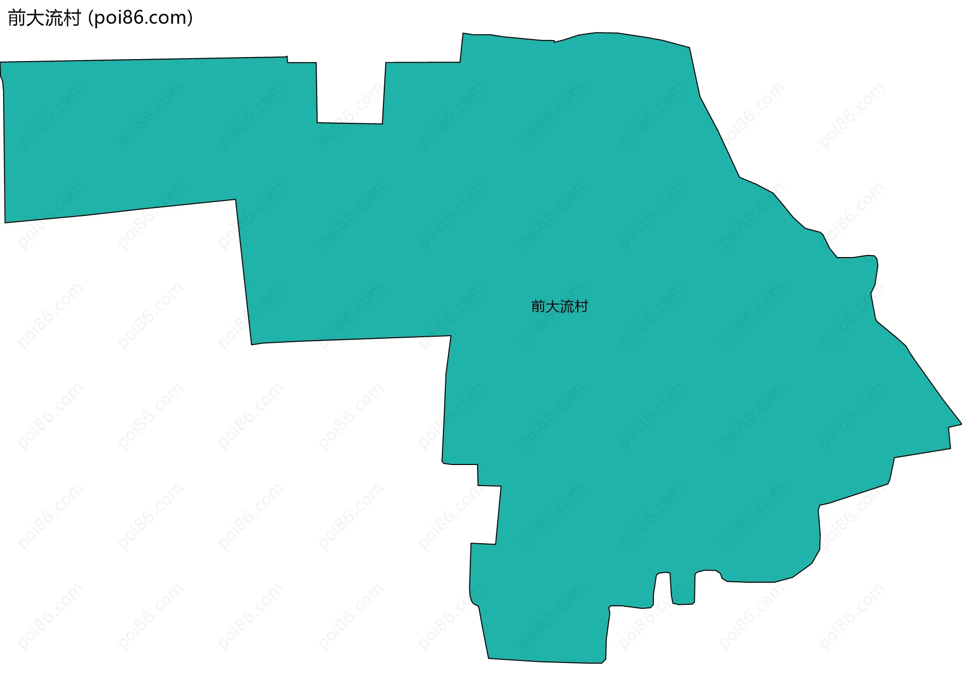 前大流村边界地图