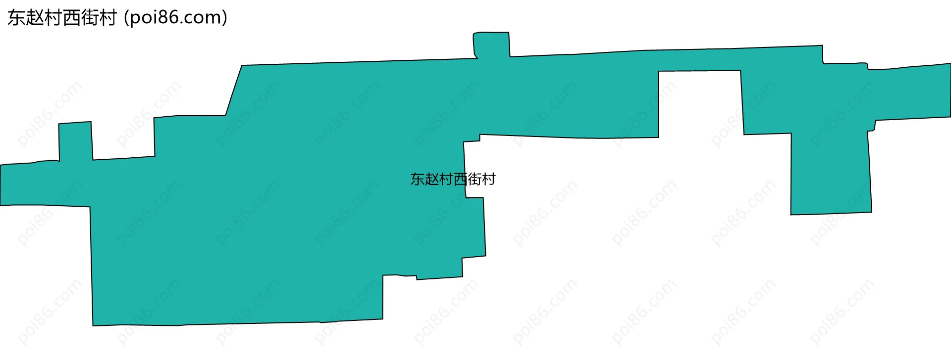 东赵村西街村边界地图