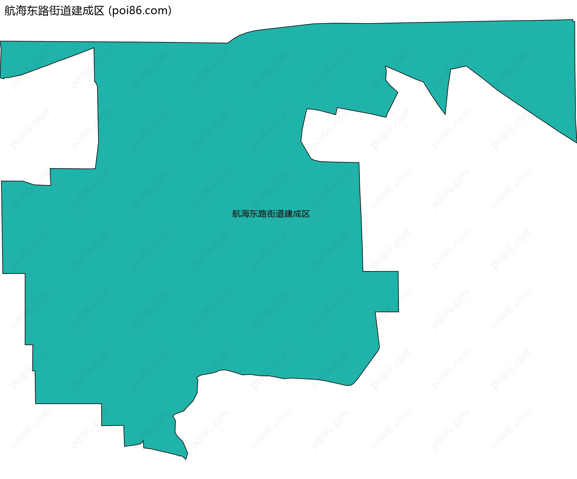 航海东路街道建成区边界地图