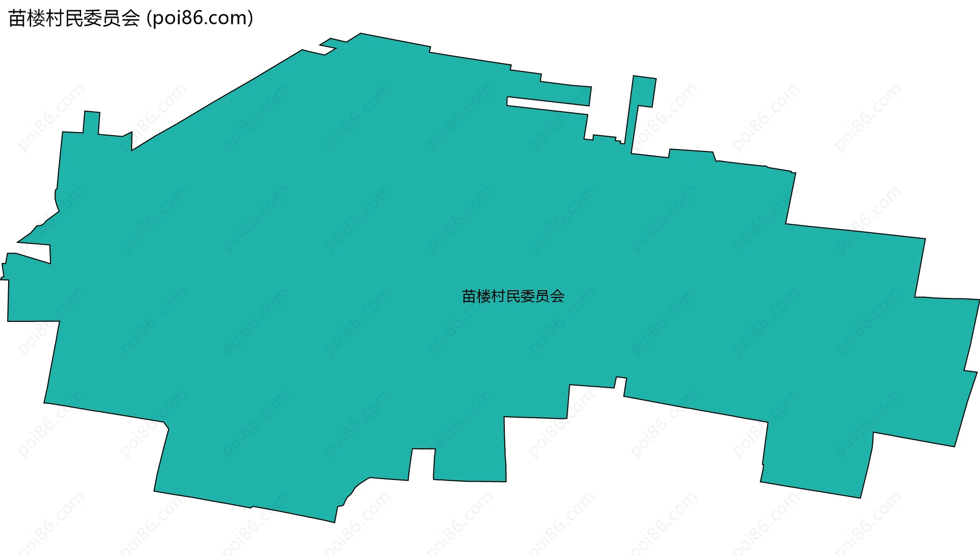 苗楼村民委员会边界地图