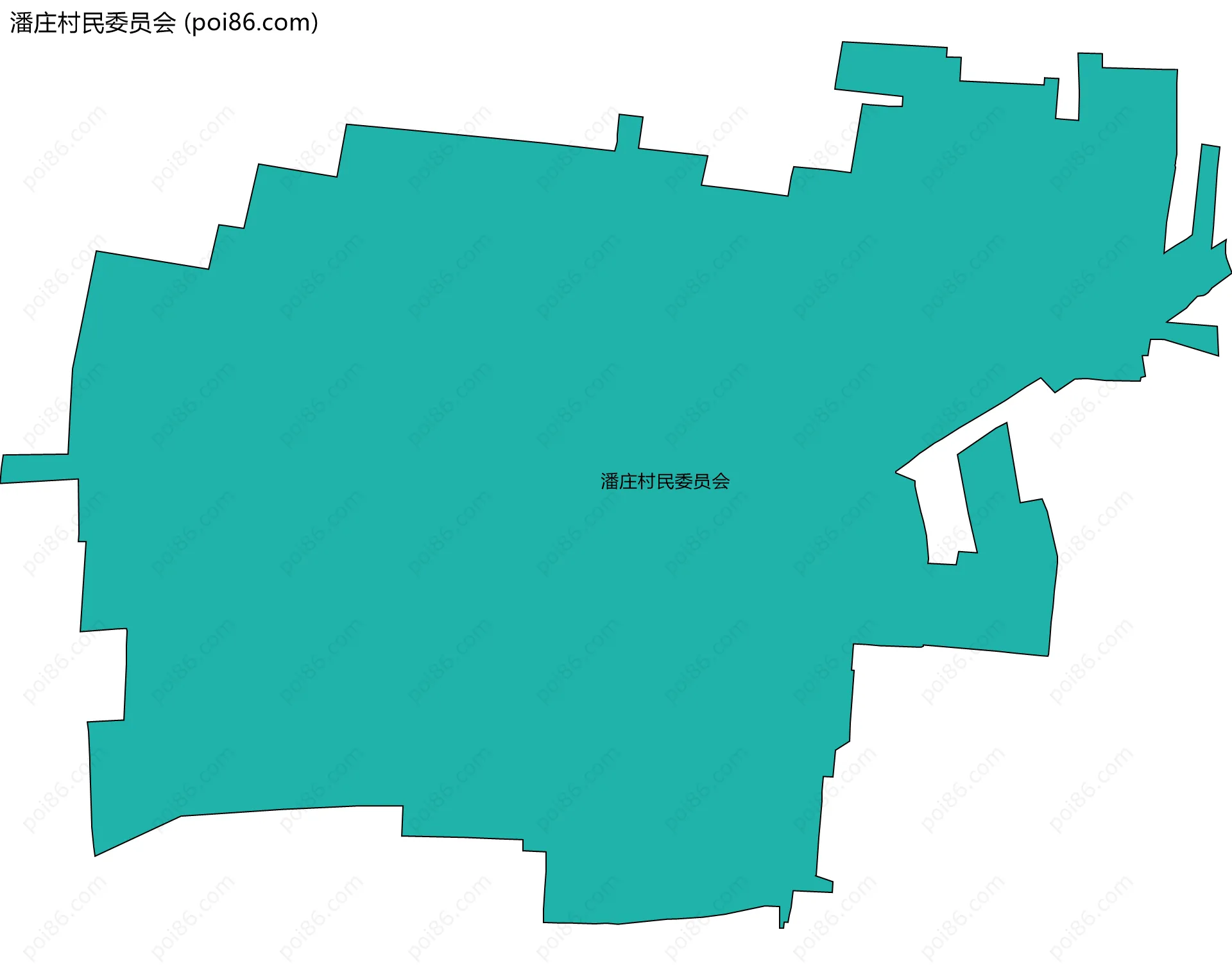 潘庄村民委员会边界地图