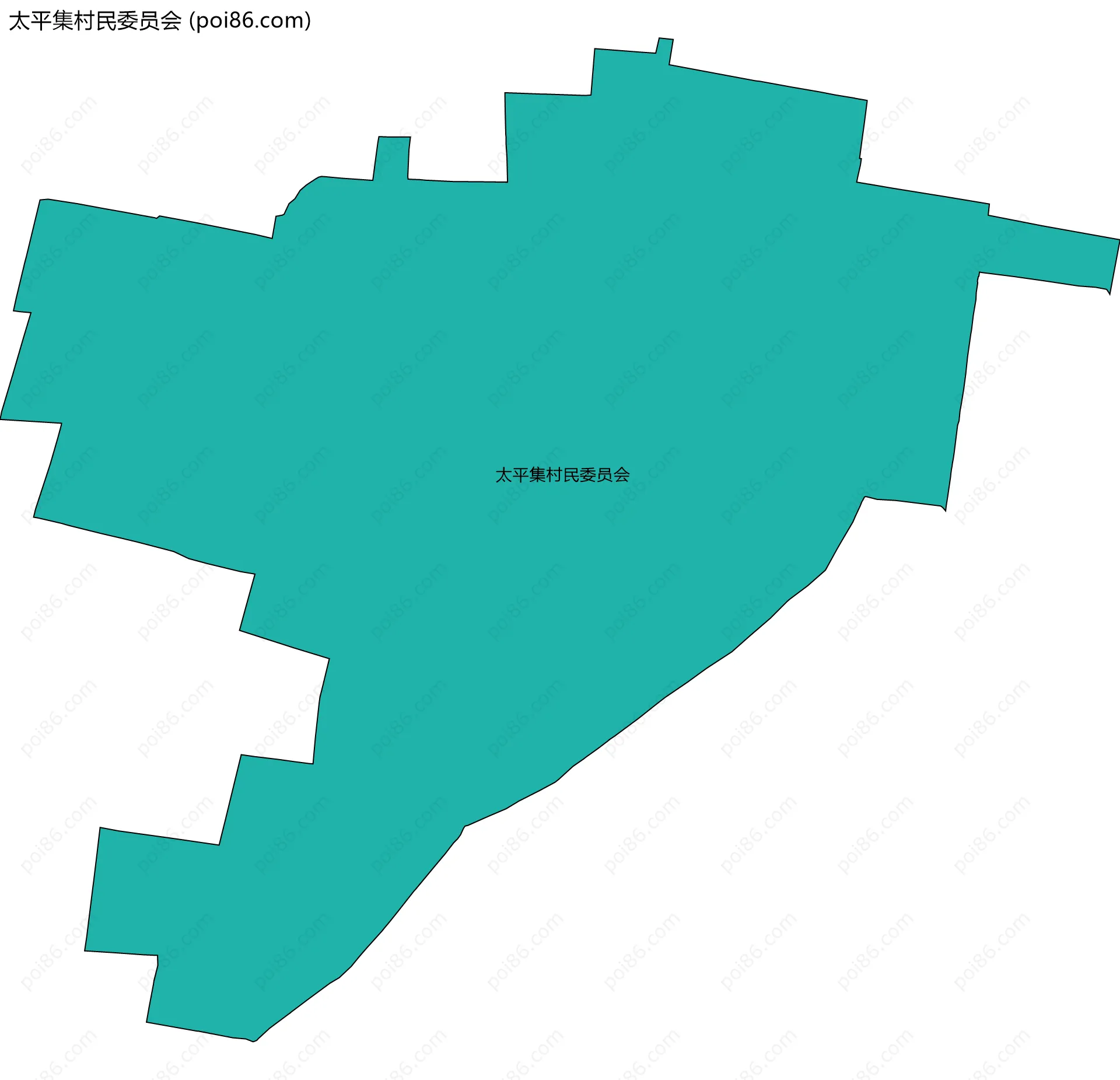 太平集村民委员会边界地图