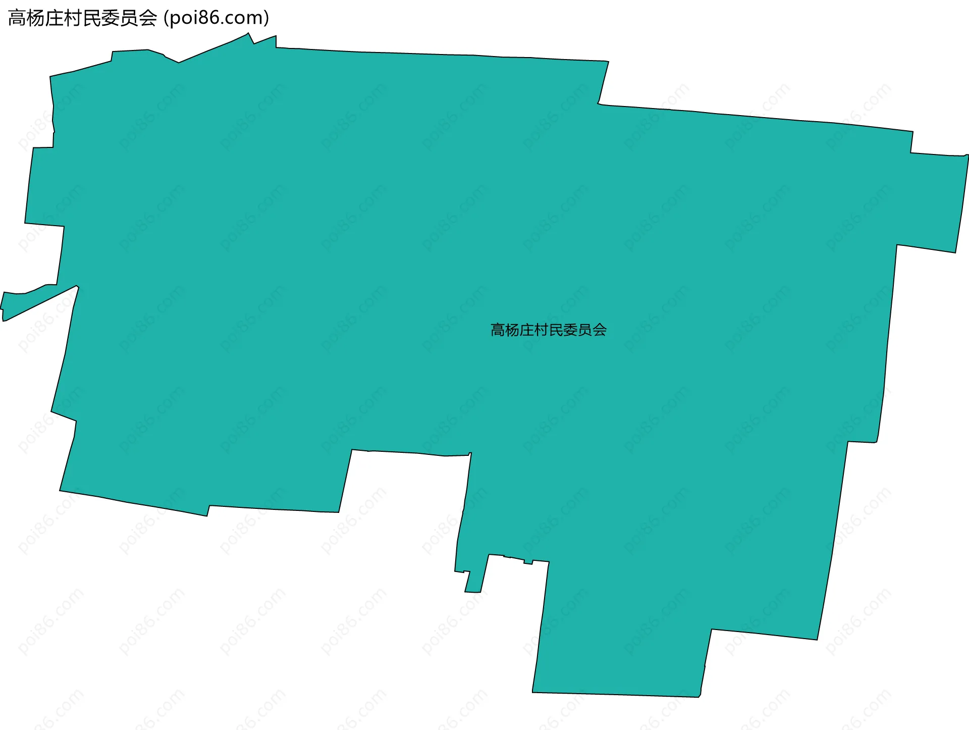 高杨庄村民委员会边界地图
