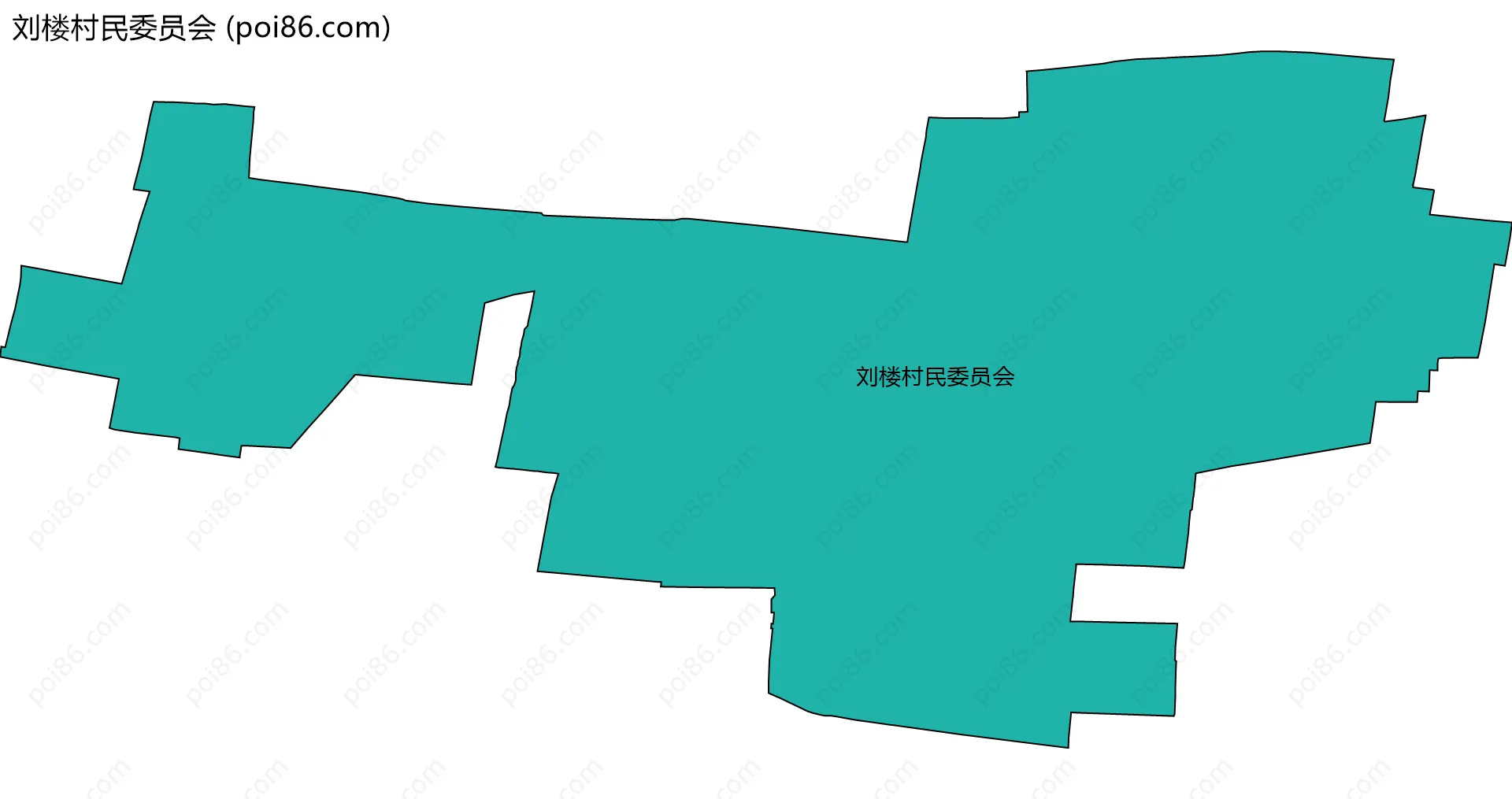 刘楼村民委员会边界地图